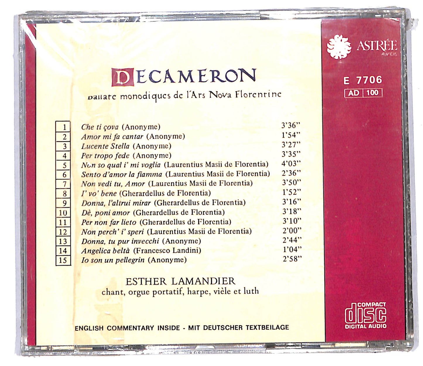 EBOND Esther Lamandier - Decameron CD CD097950