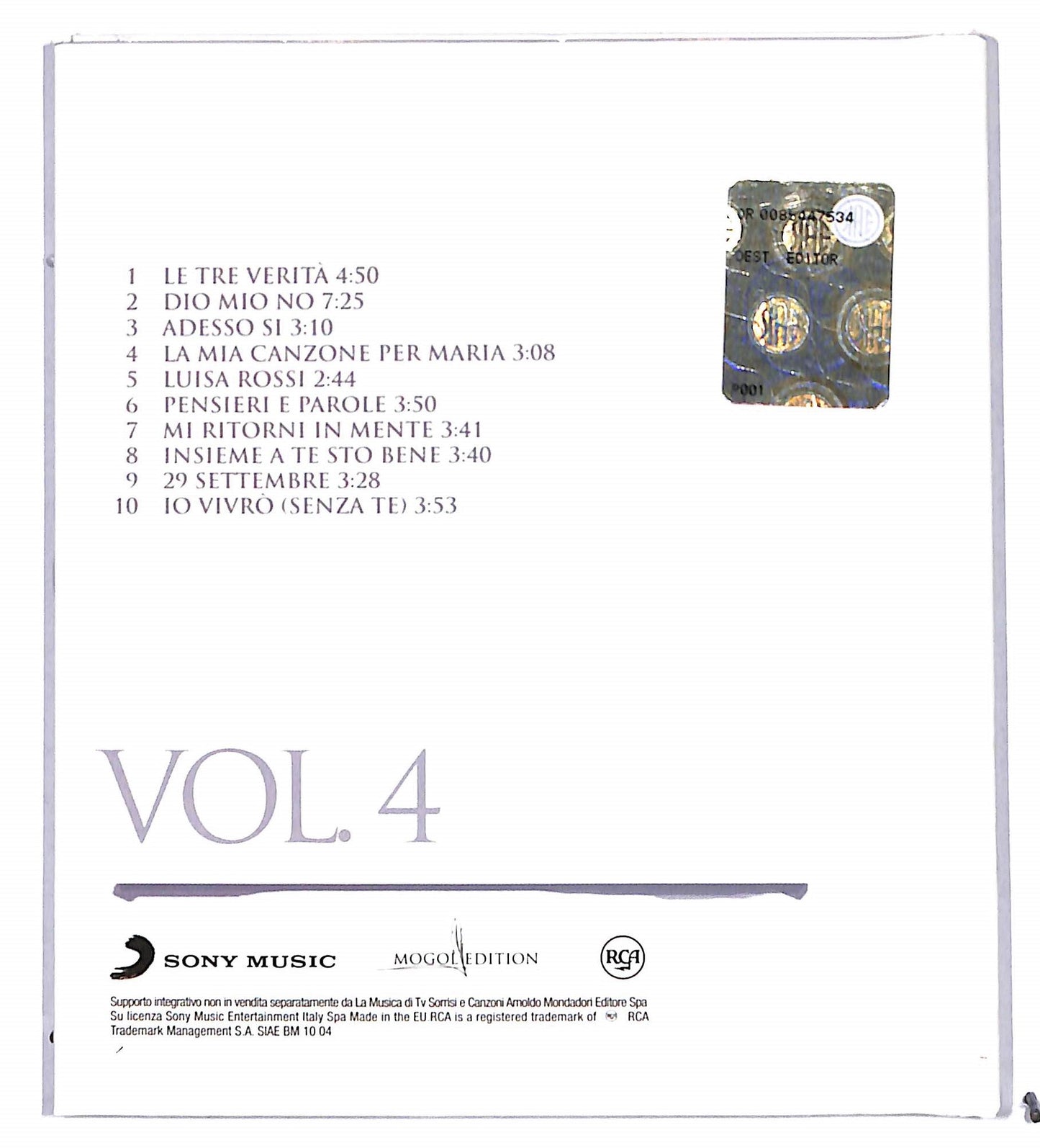 EBOND Lucio Battisti - Lucio Battisti Vol. 4 DIGIBOOK EDITORIALE CD CD098026