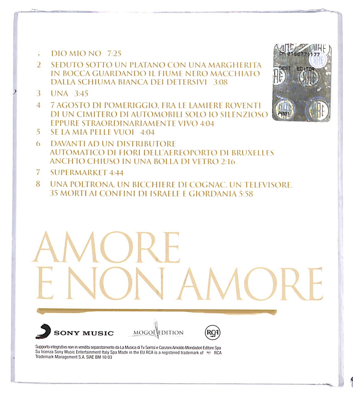 EBOND Lucio Battisti - Amore E Non Amore DIGIBOOK CD CD098029