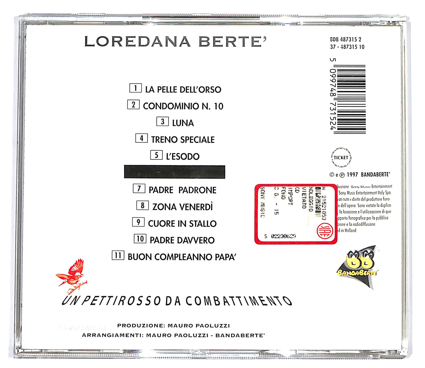 EBOND Loredana Berte’ - Un Pettirosso Da Combattimento (2° versione) CD CD098117