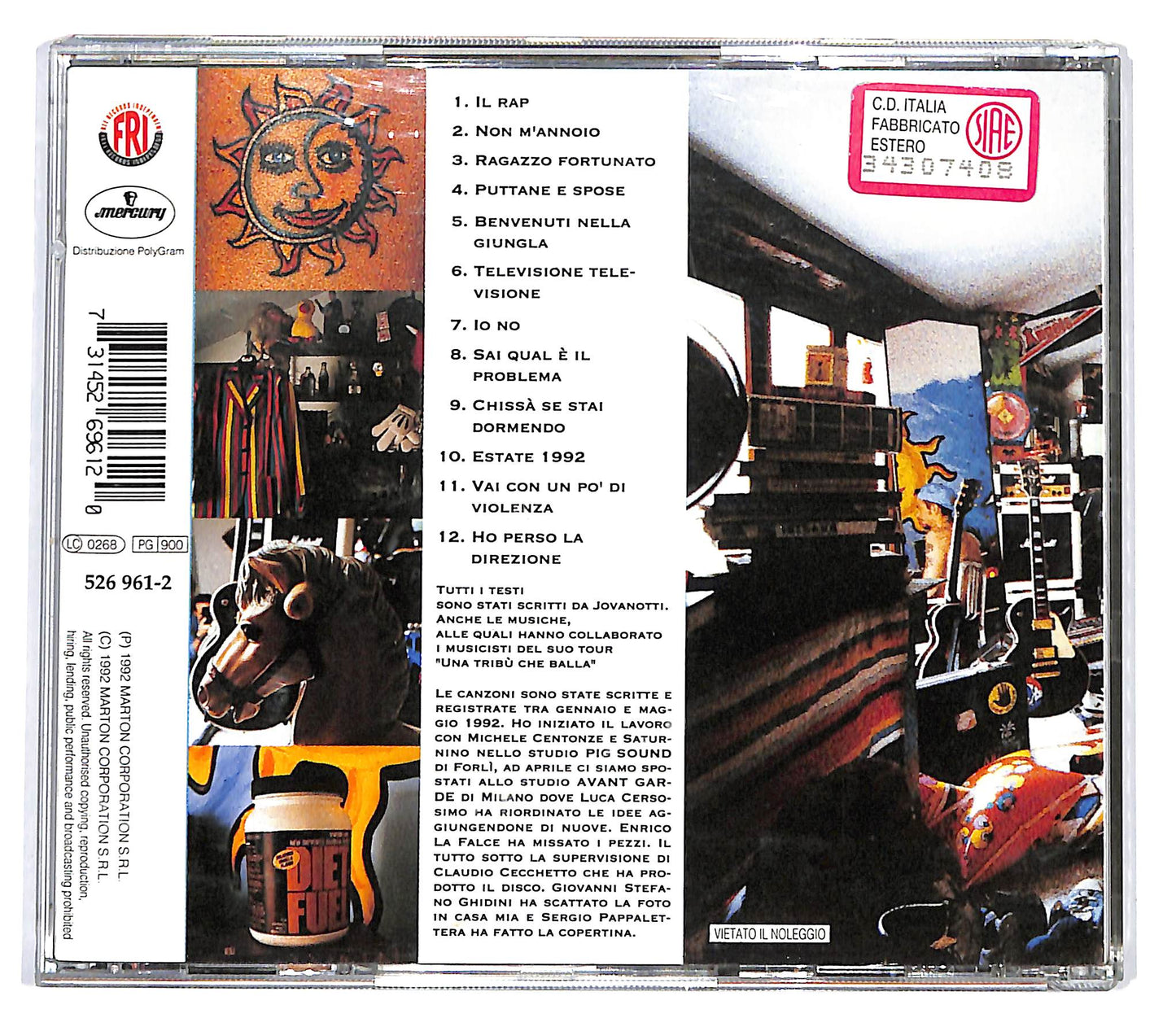 EBOND Jovanotti - Lorenzo 1992 CD CD098206