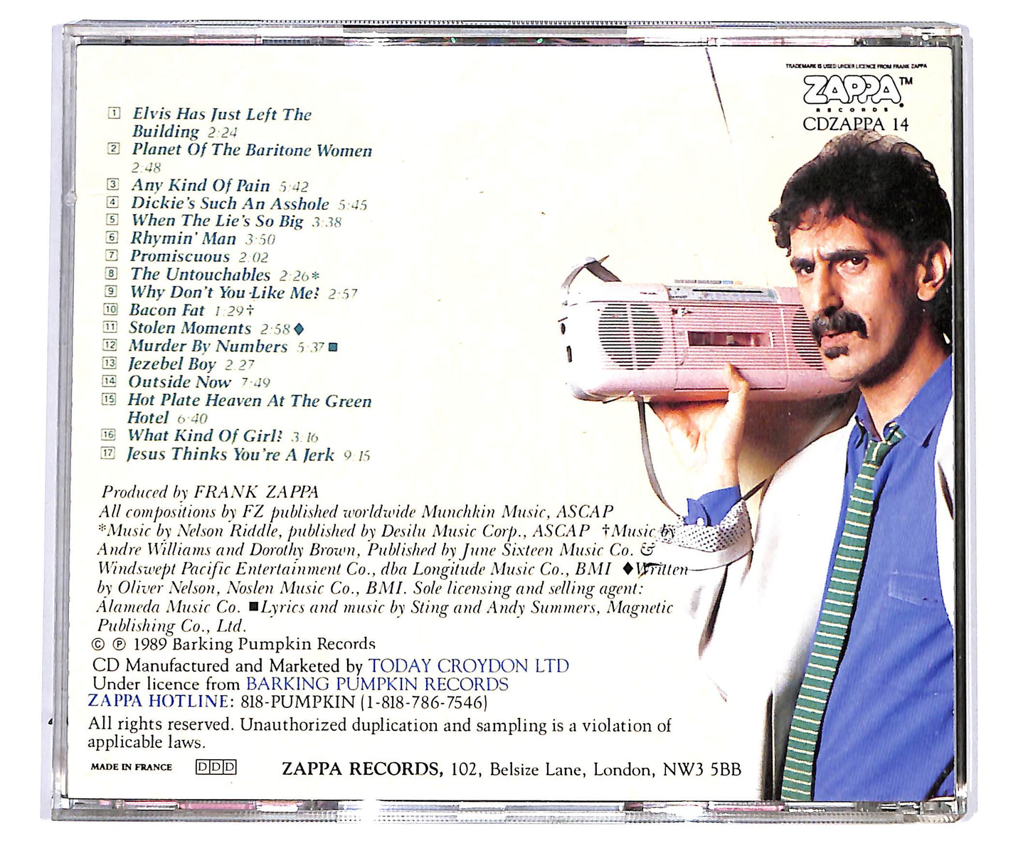 EBOND Frank Zappa - Broadway The Hard Way CD CD098506