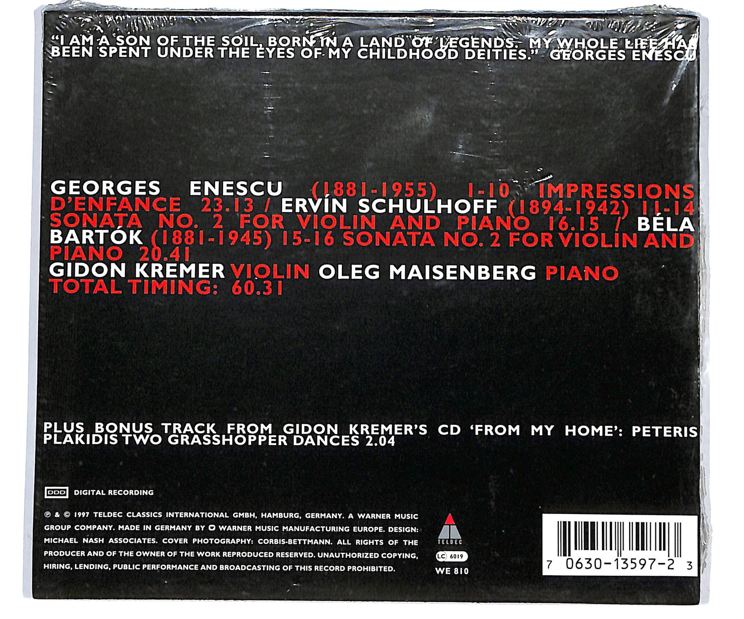 EBOND Enescu, Schulhoff - Sonatas for Violin e Piano CD CD098539