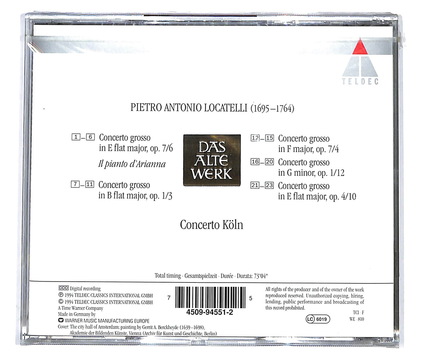 EBOND Pietro Antonio Locatelli - Concerto Koln - Concerti Grossi CD CD098549