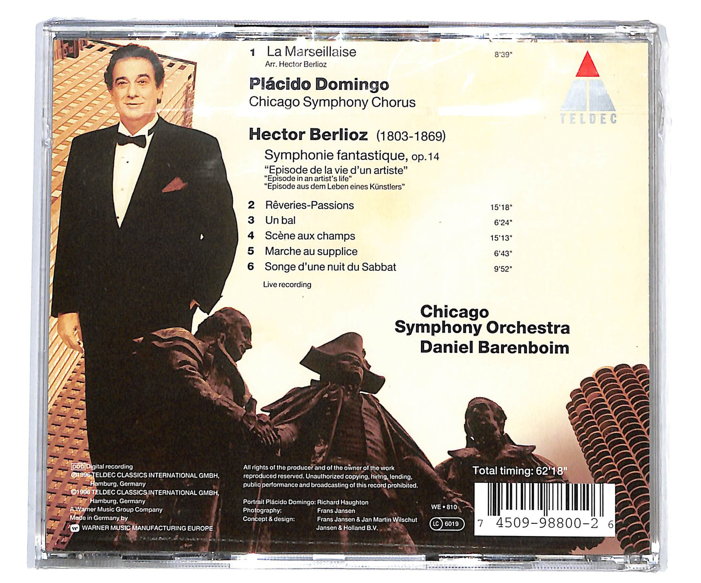 EBOND Placido Domingo - Marseillaise - Symphonie Fantastique CD CD098555