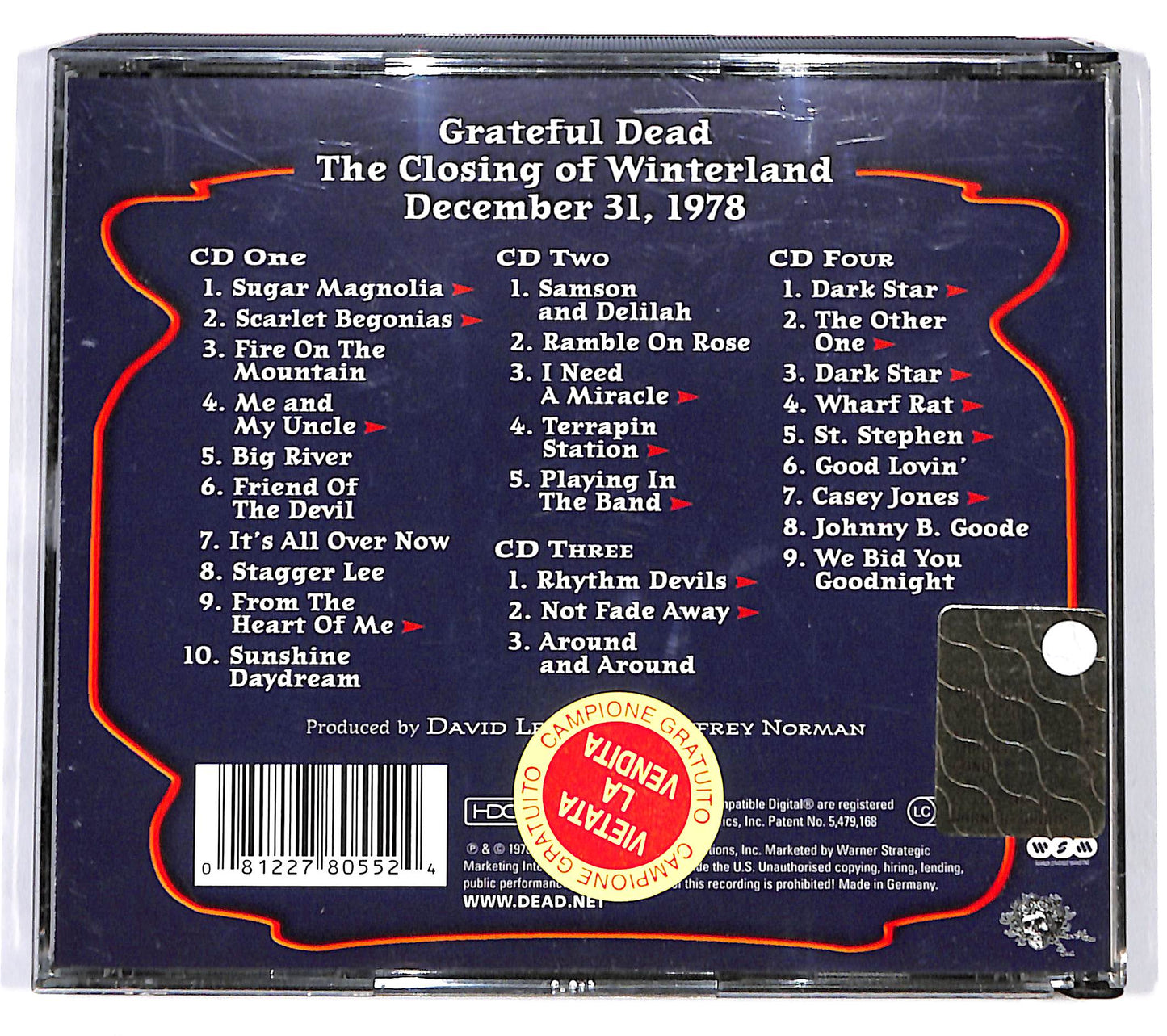 EBOND Grateful Dead - The Closing Of Winterland December 31, 1978 CD CD098605