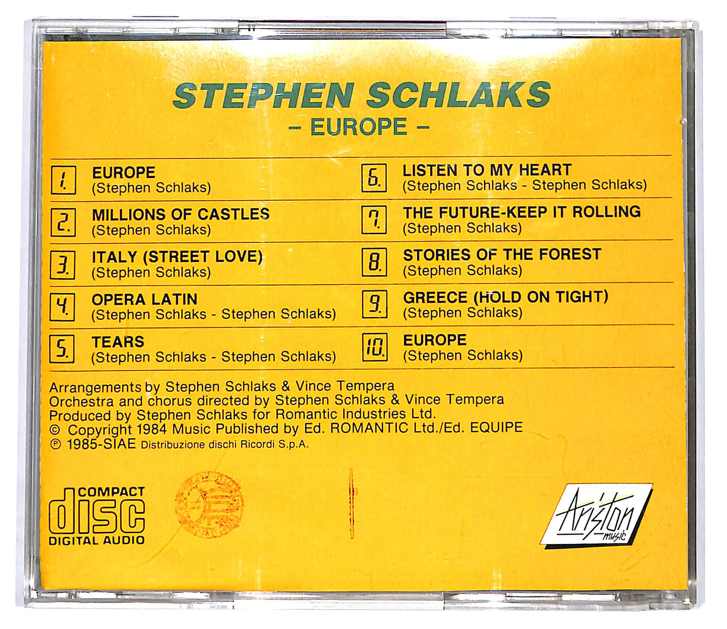 EBOND Steven Schlaks - Europe CD CD098709