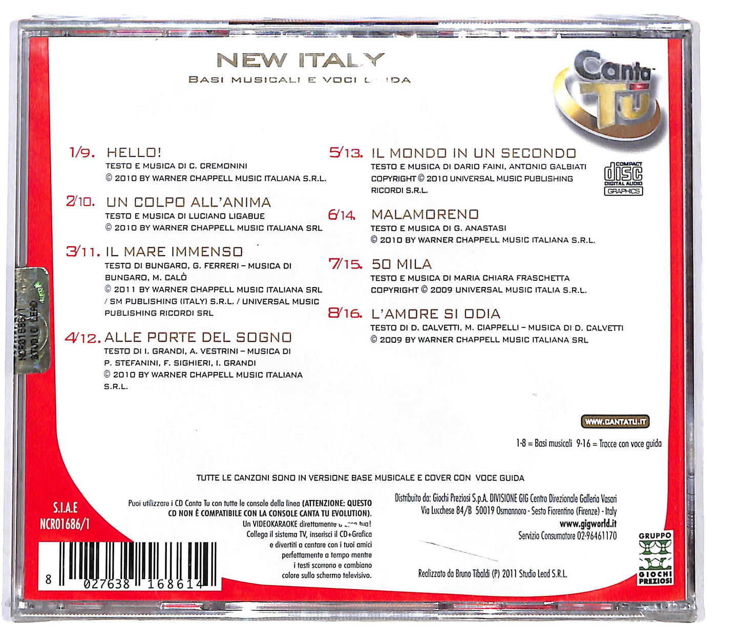 EBOND Various - Canta Tu New Italy CD CD098763