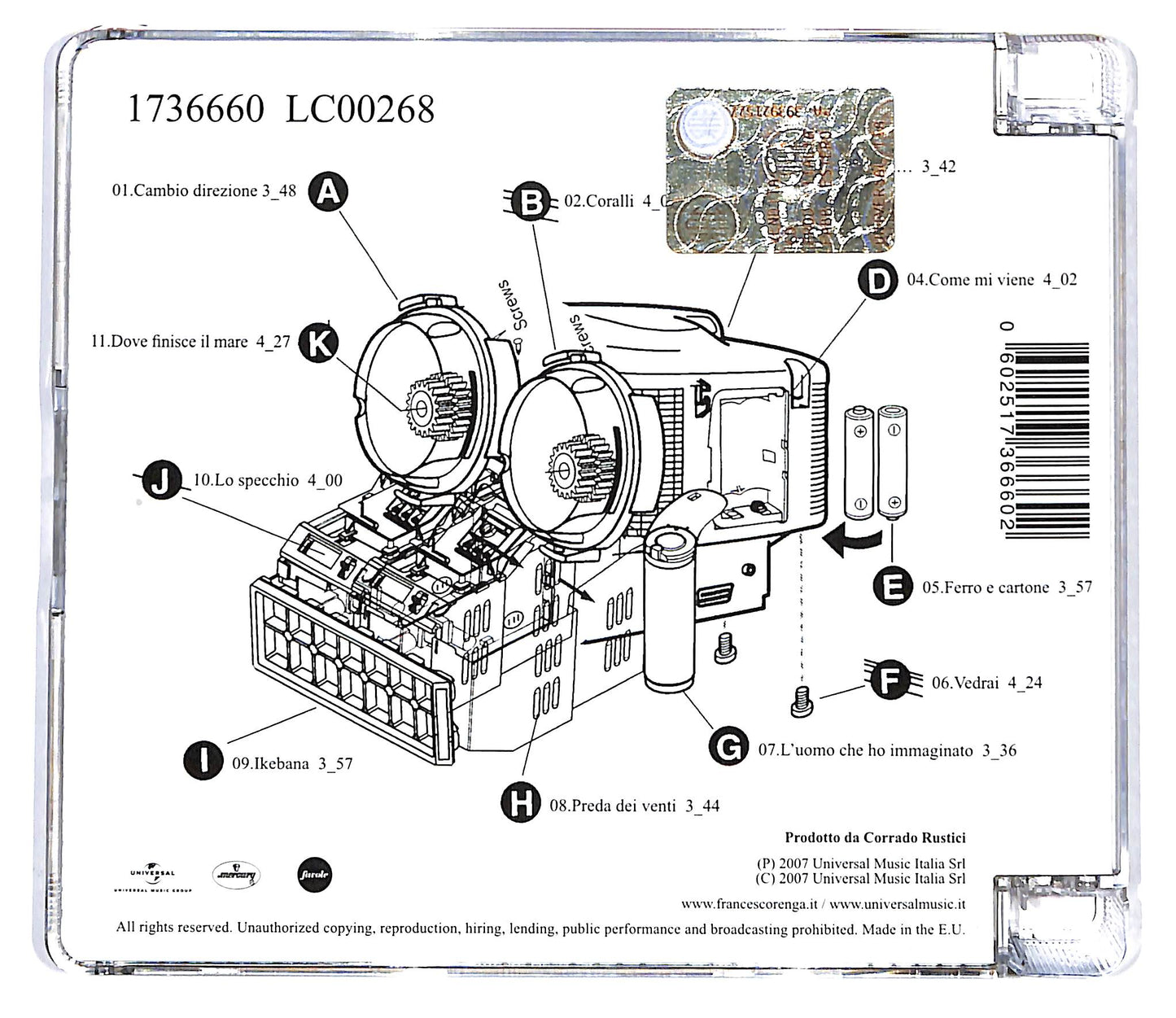 EBOND Francesco Renga - Ferro E Cartone CD CD098805