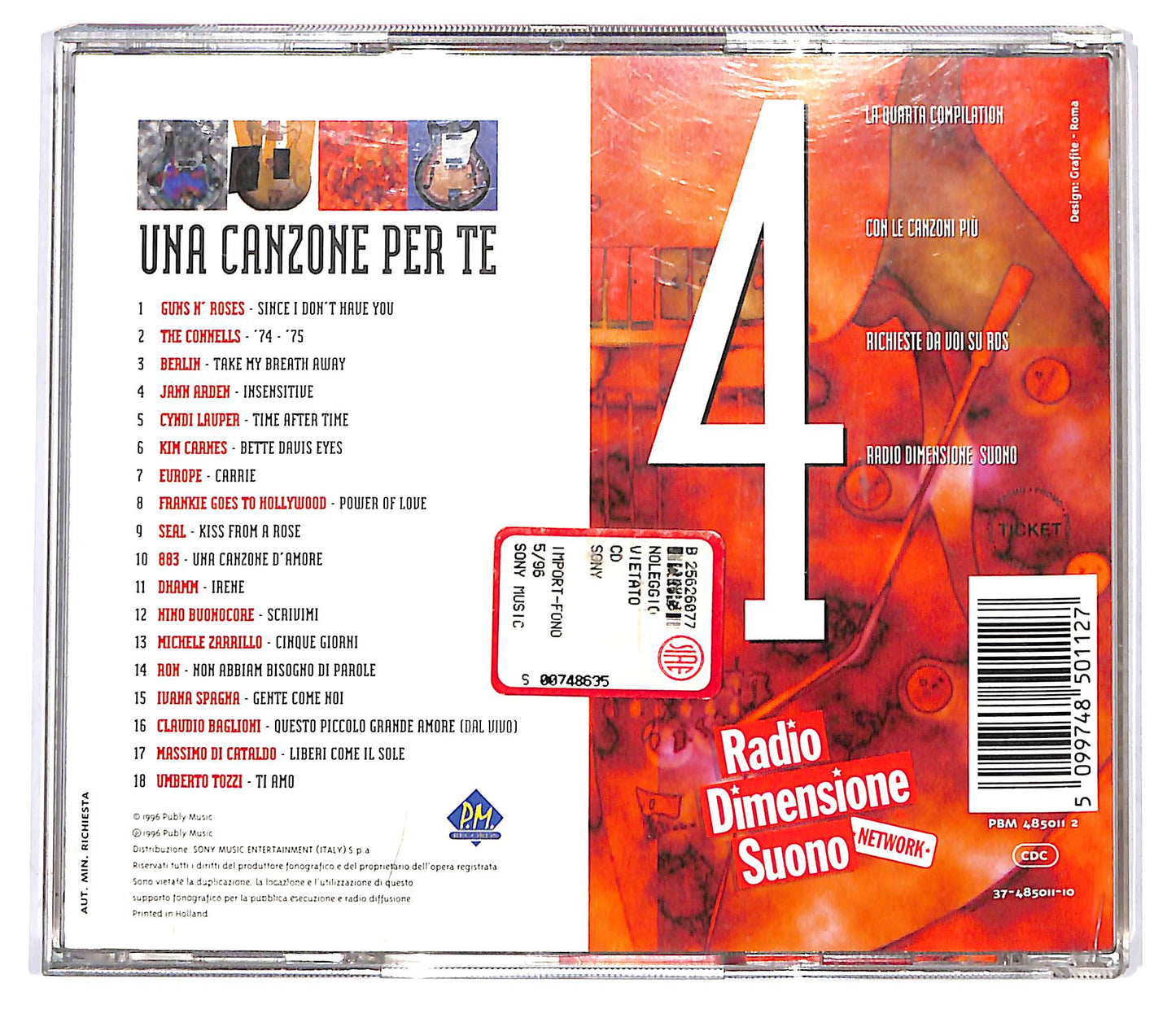 EBOND Various - Una Canzone Per Te 4 CD CD098942