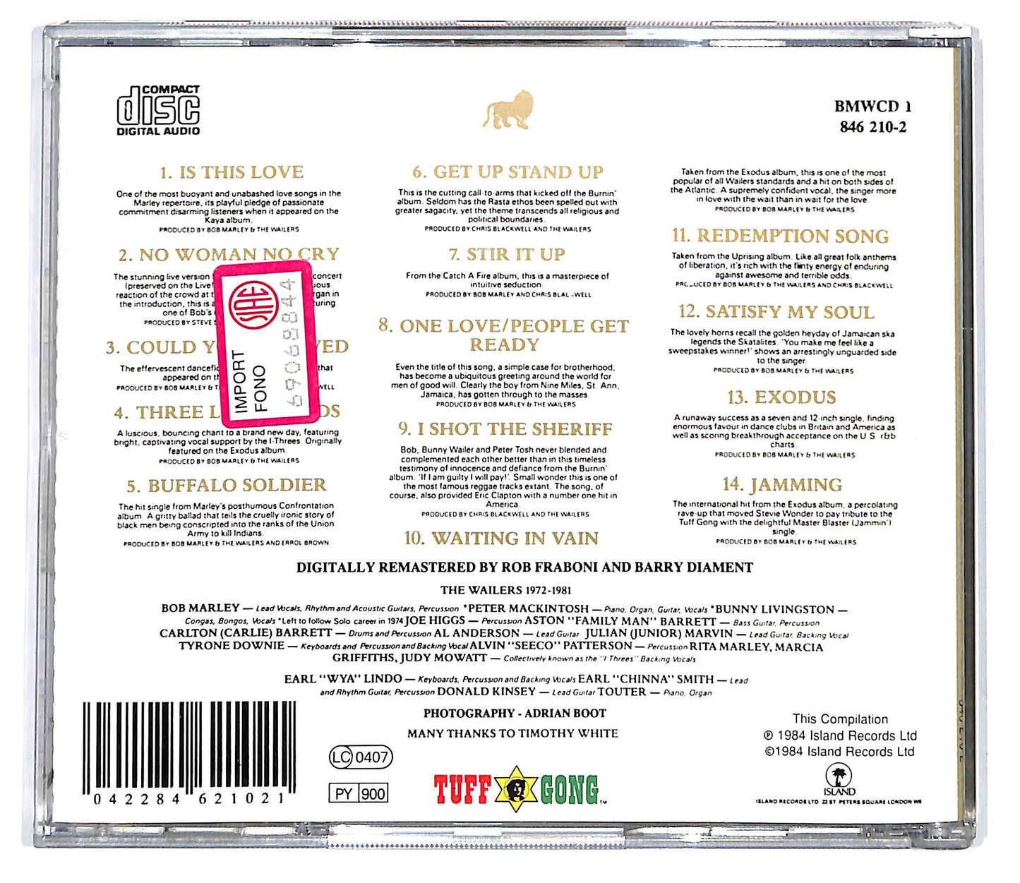 EBOND Bob Marley & The Wailers - Legend CD CD099022