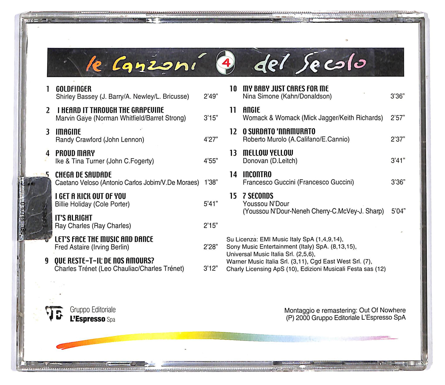 EBOND Various - Le Canzoni Del Secolo - Vol 4 EDITORIALE CD CD100066