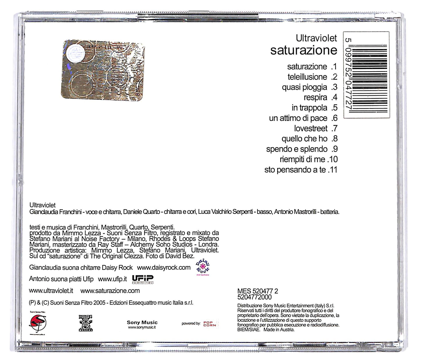 EBOND Ultraviolet - Saturazione CD CD100067