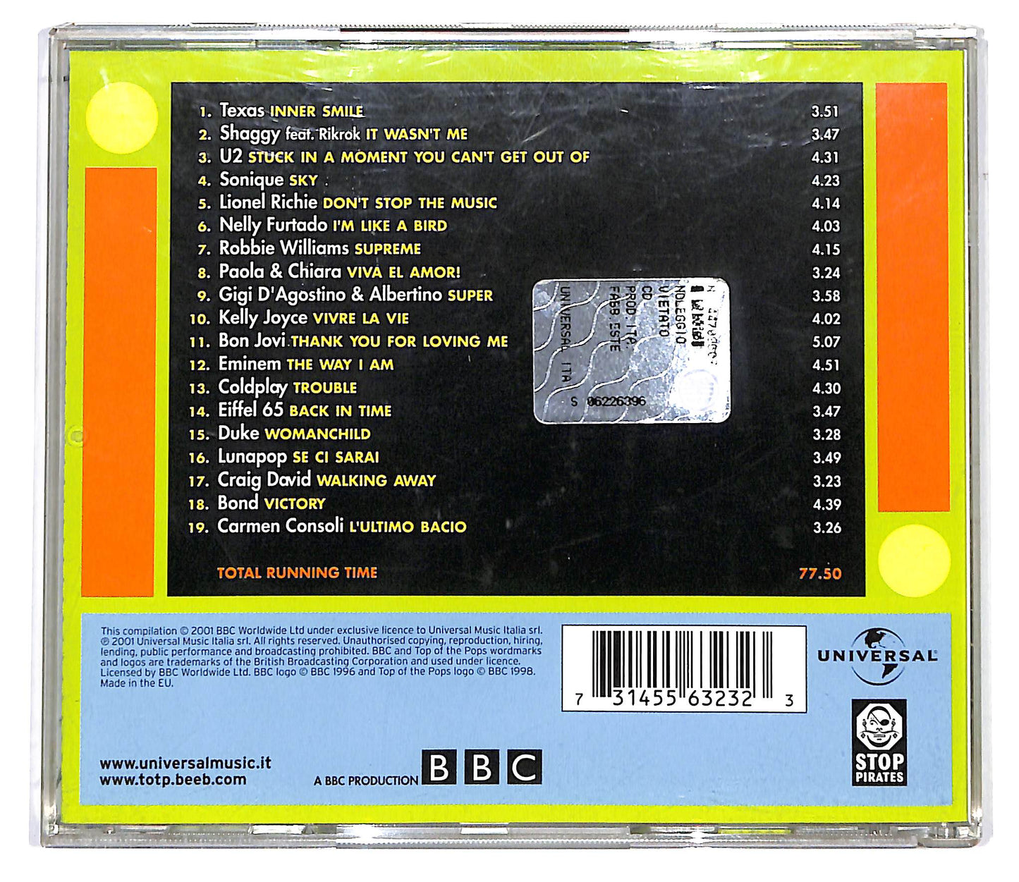 EBOND Various - Top Of The Pops 2001 Vol 1 CD CD100151