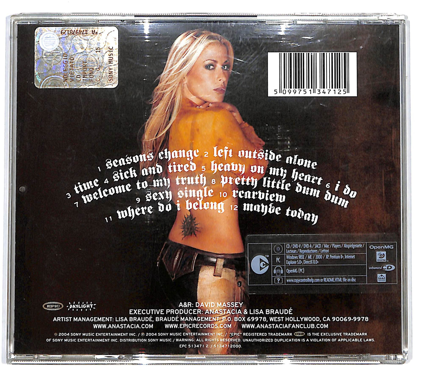 EBOND Anastacia - Anastacia CD CD100214