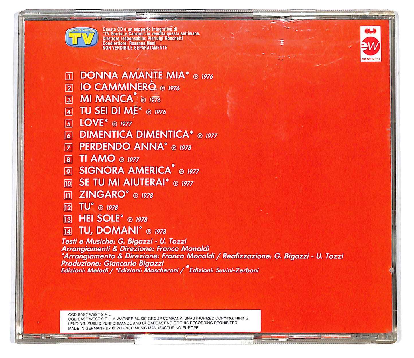 EBOND Umberto Tozzi - Ti Amo CD CD100252