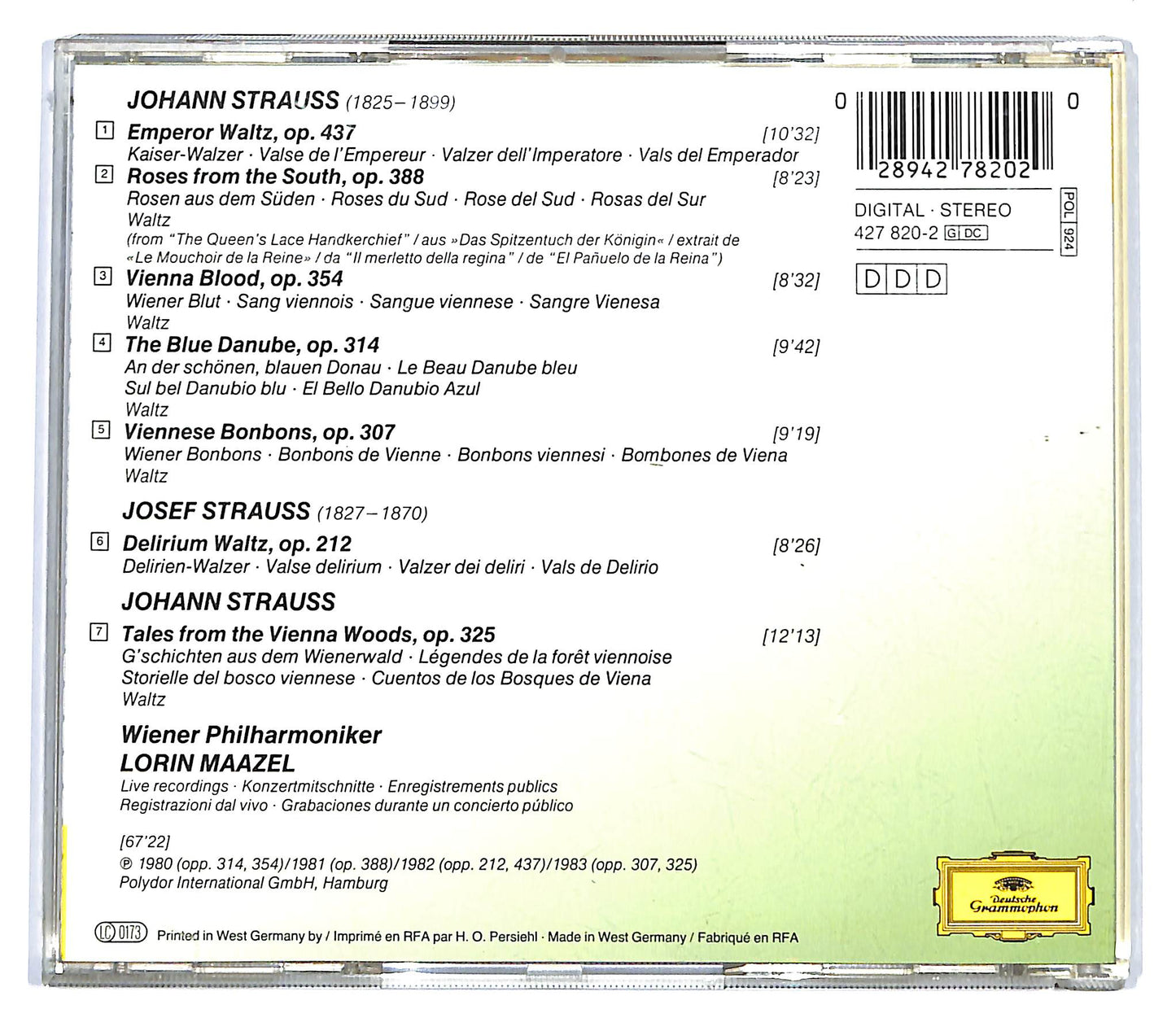 EBOND Johann Strauss - Walzer CD CD100317
