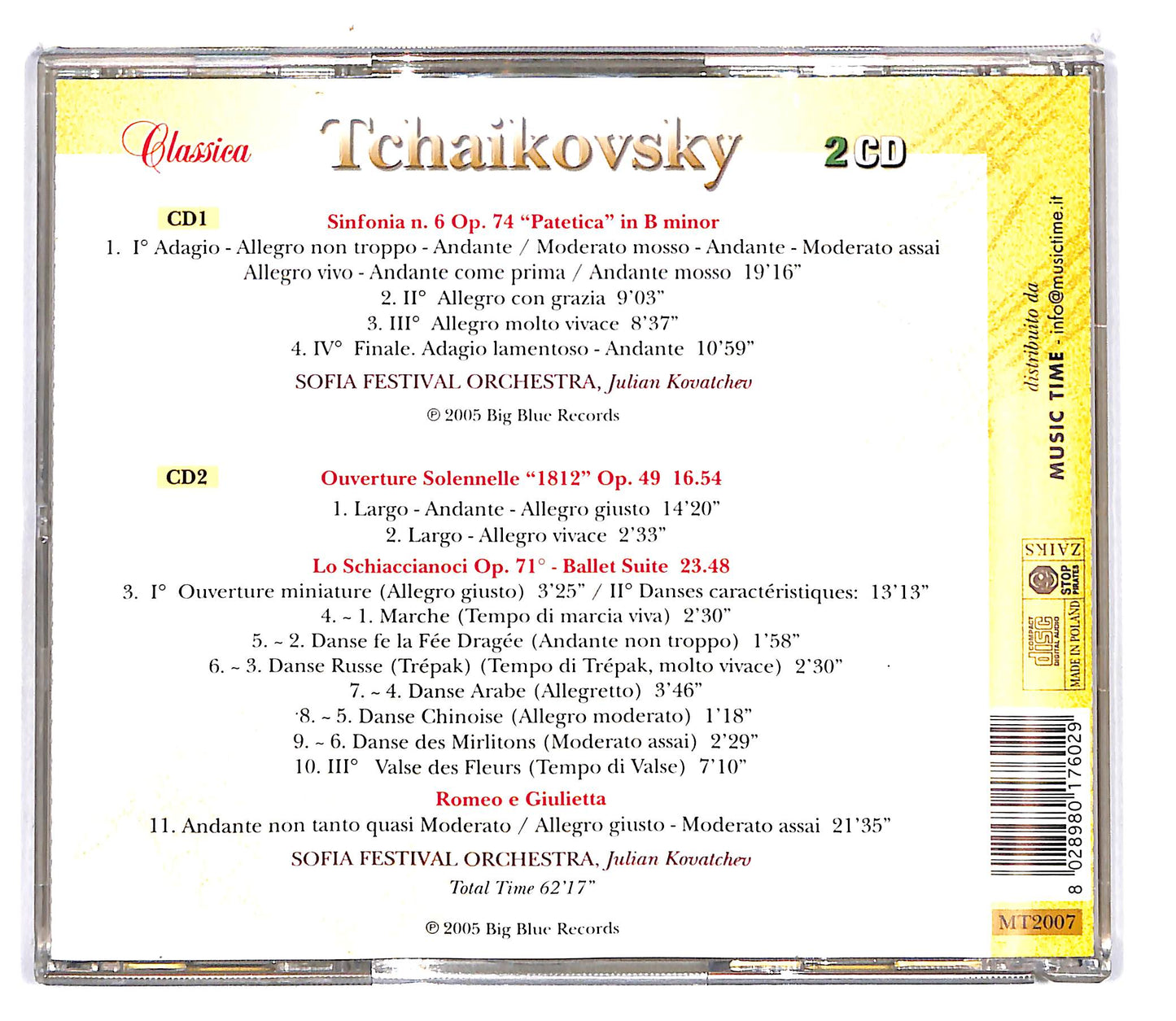 EBOND Tchaikovsky - lo schiaccianoci Romeo e Giulietta EDITORIALE CD CD100548