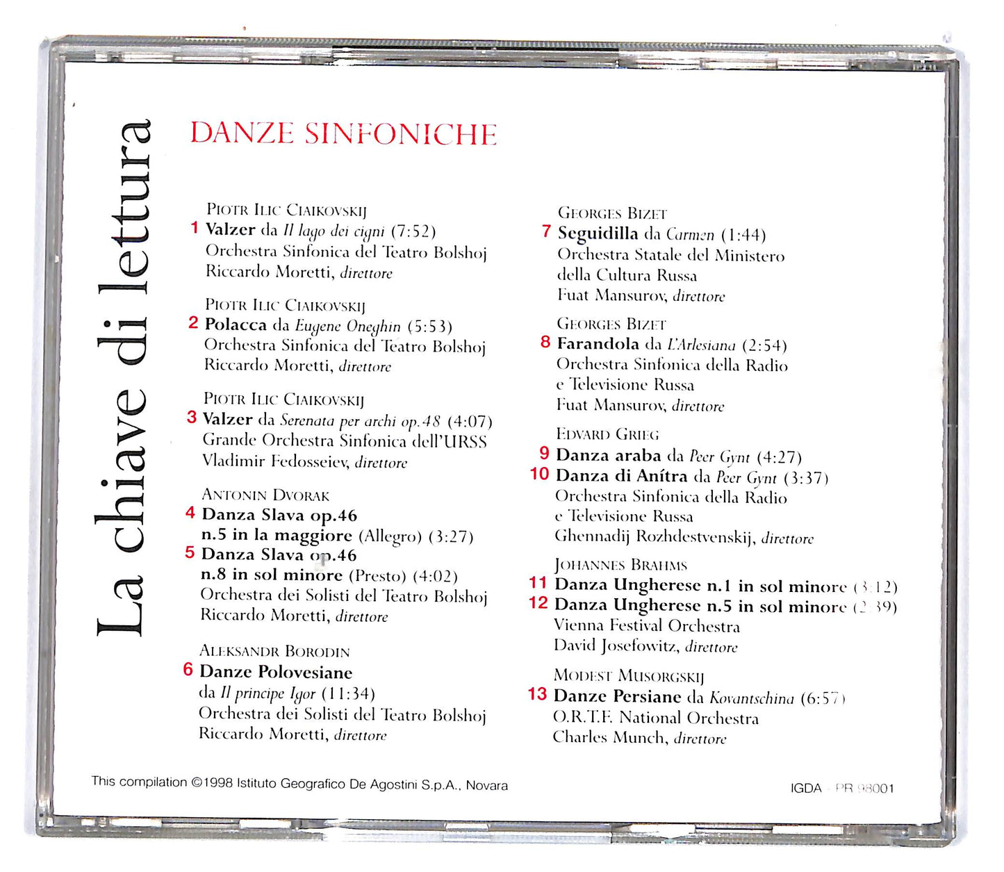 EBOND Various - La Chiave Di Lettura - Danze Sinfoniche EDITORIALE CD CD100617