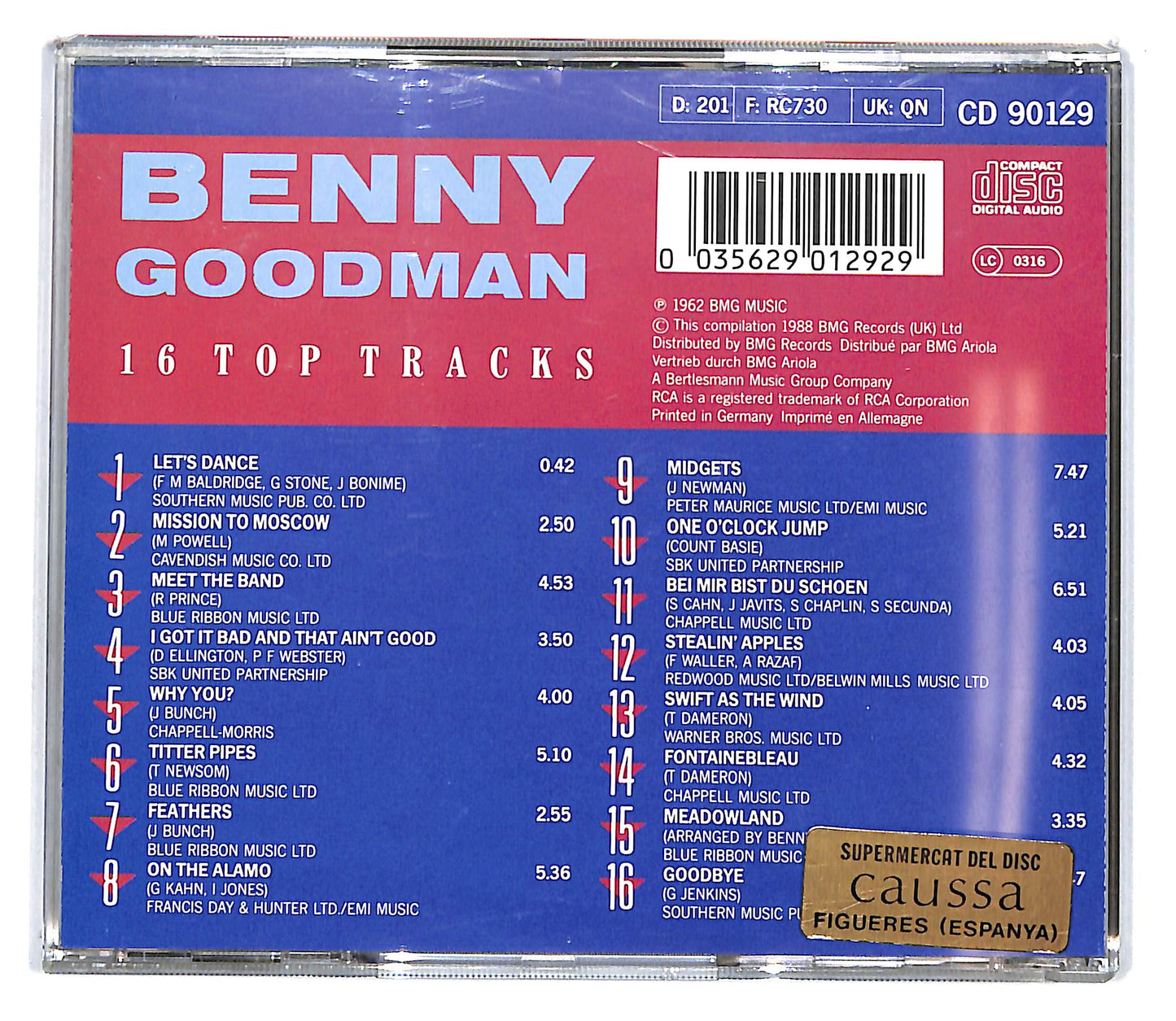 EBOND Benny Goodman - 16 Top Tracks CD CD100630