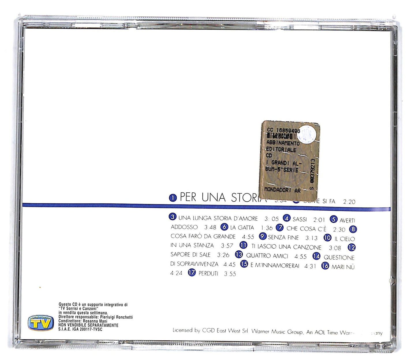 EBOND Gino Paoli - Per Una Storia EDITORIALE CD CD100637