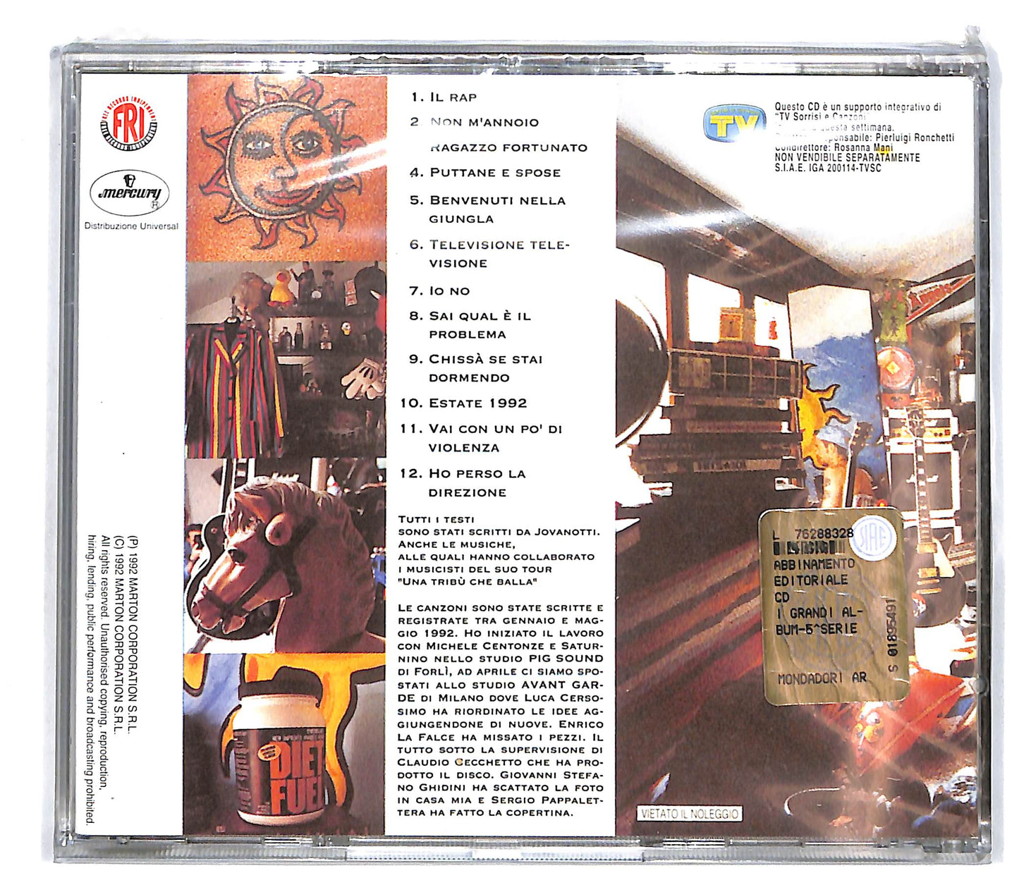 EBOND Jovanotti - Lorenzo 1992 EDITORIALE CD CD100642
