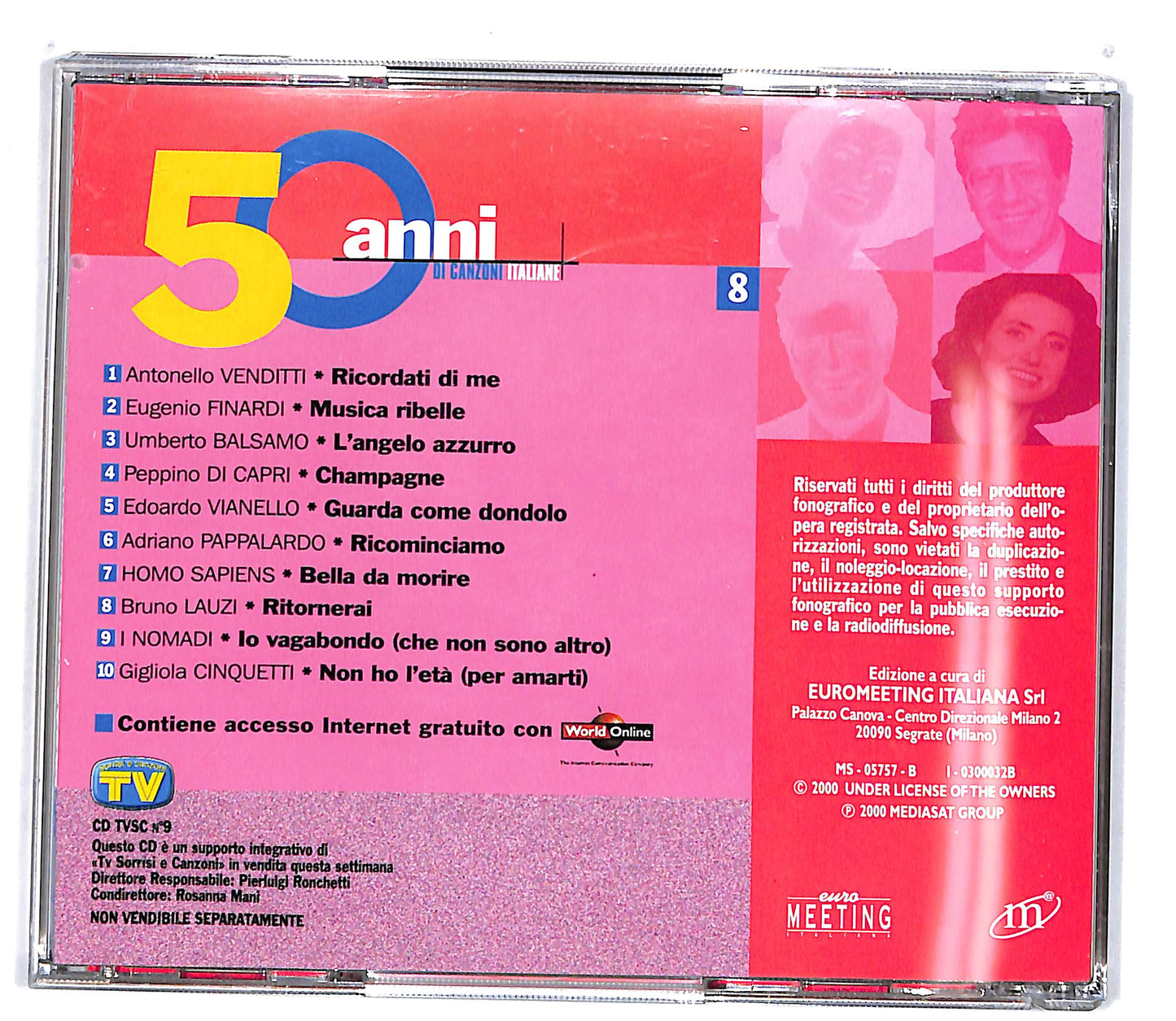 EBOND Various - 50 Anni Di Canzoni Italiane 8 EDITORIALE CD CD100739