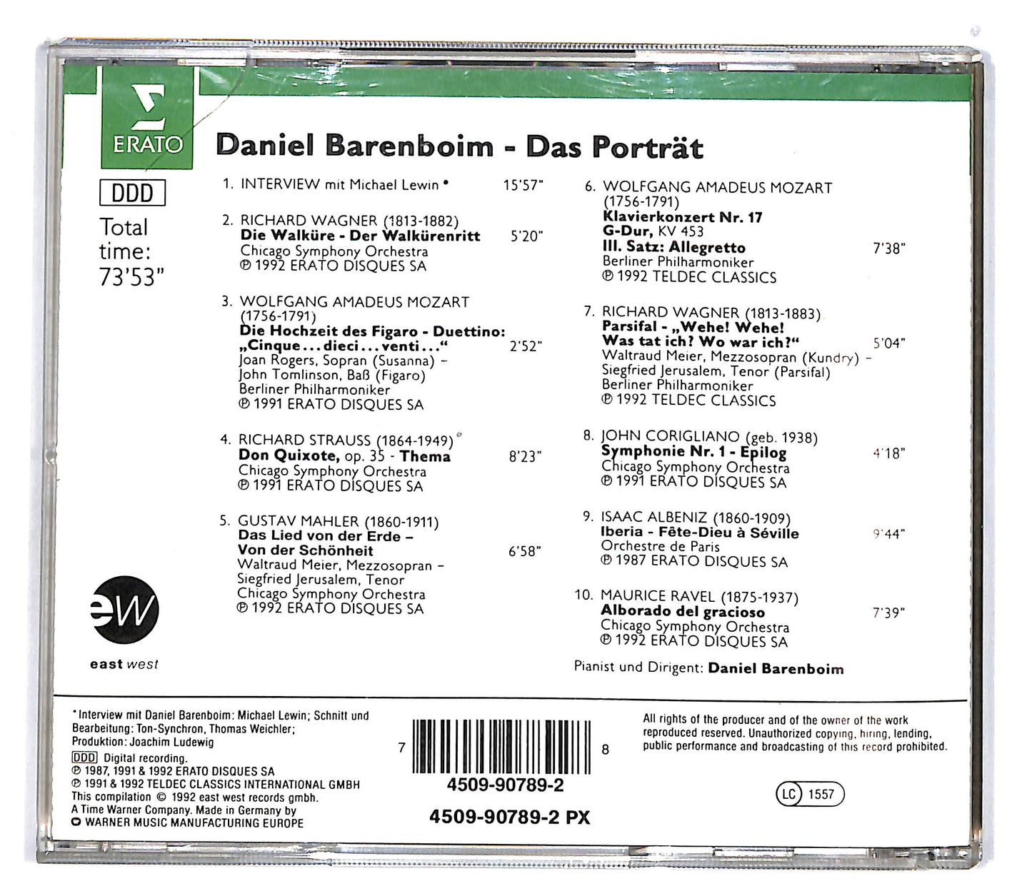 EBOND Daniel Barenboim - Das Portrat CD CD100747