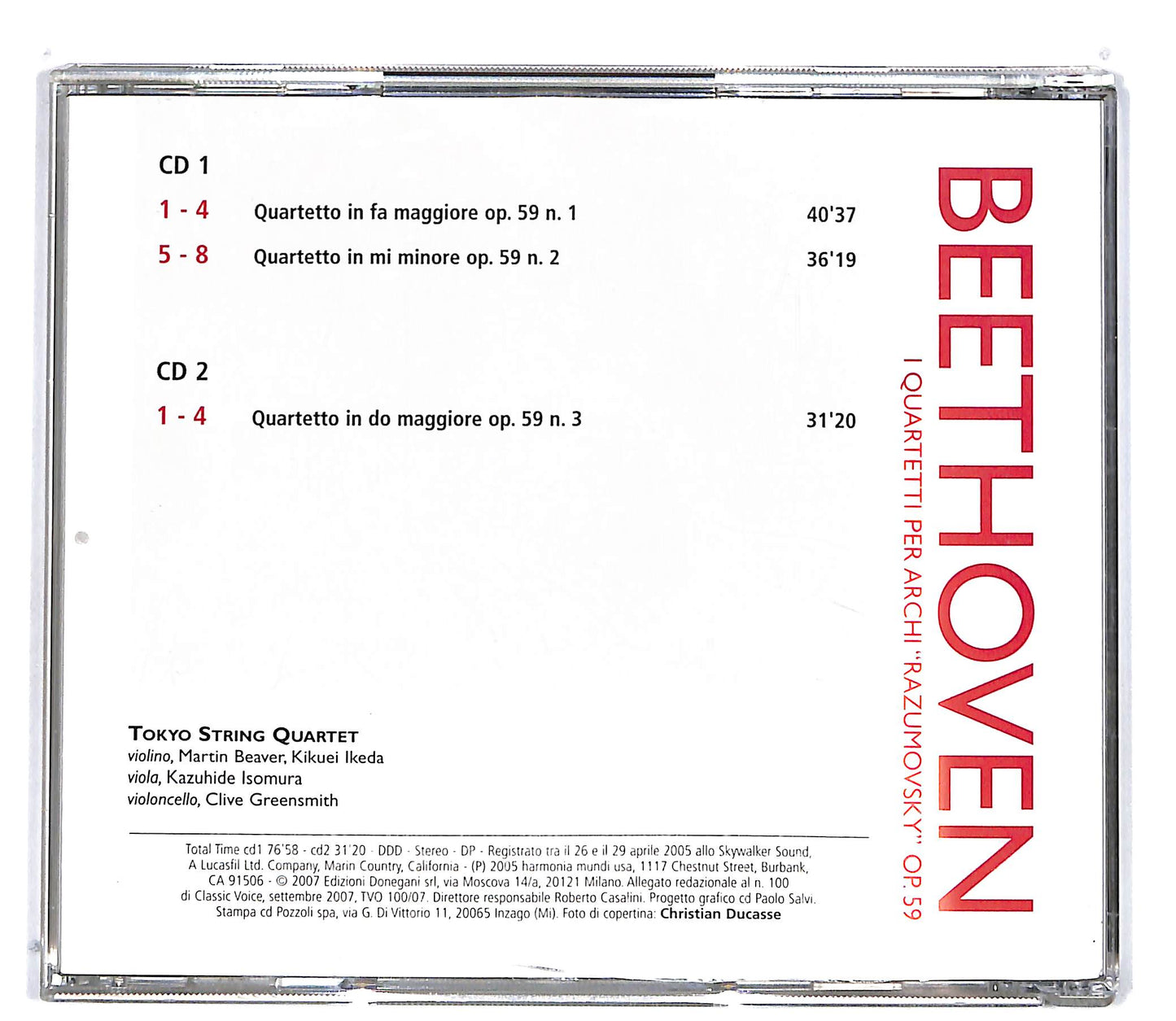 EBOND Beethoven - I Quartetti Per Archi Razumovsky (2dischi) EDITORIALE CD CD100750