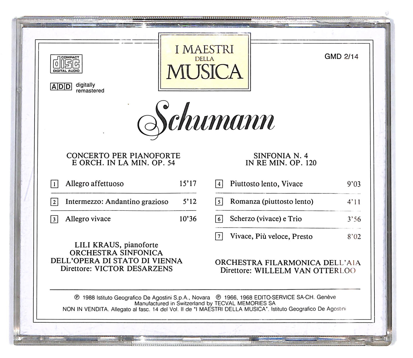 EBOND Schumann - Concerto Per Pianoforte EDITORIALE CD CD100753
