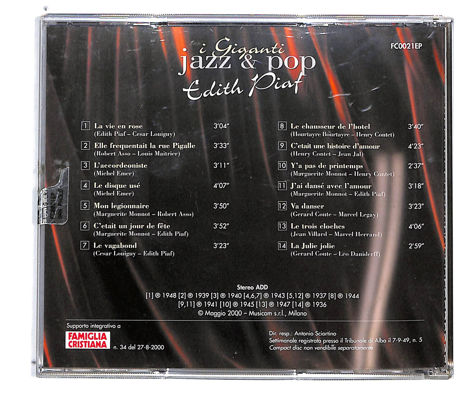 EBOND Edith Piaf - Edith Piaf - i giganti jazz & pop EDITORIALE CD CD100851