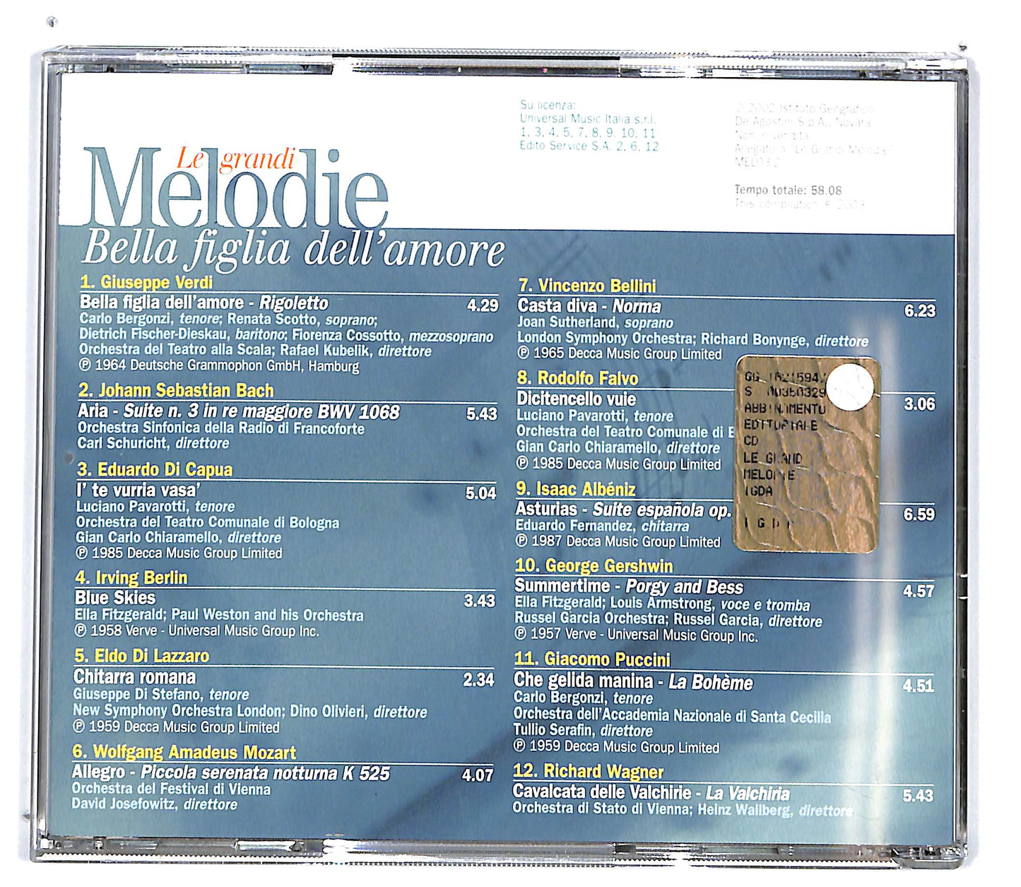 EBOND Various - Bella figlia dell'amore le grandi Melodie EDITORIALE CD CD100903