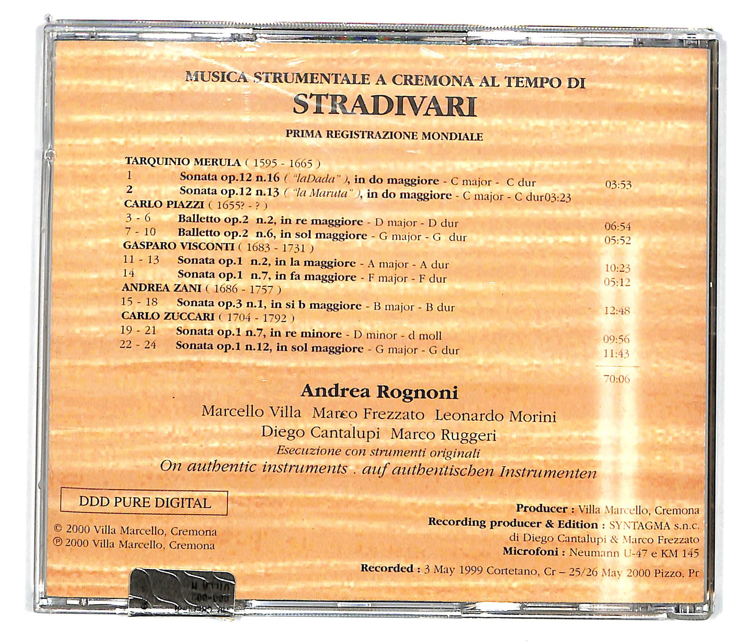 EBOND Musica Strumentale A Cremona Al Tempo di Stradivari CD CD100926