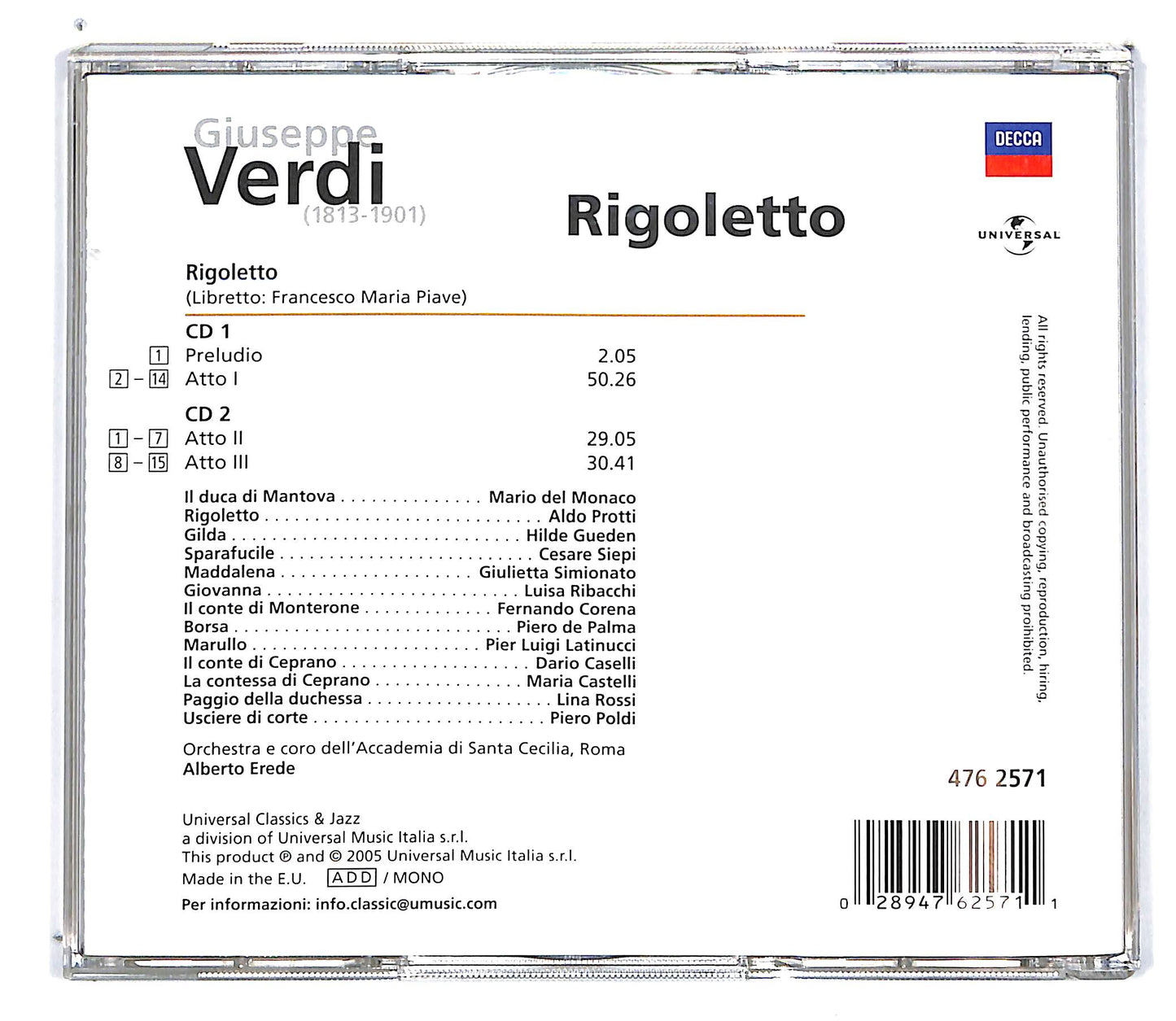 EBOND Verdi - Rigoletto ( 2 cd) CD101009