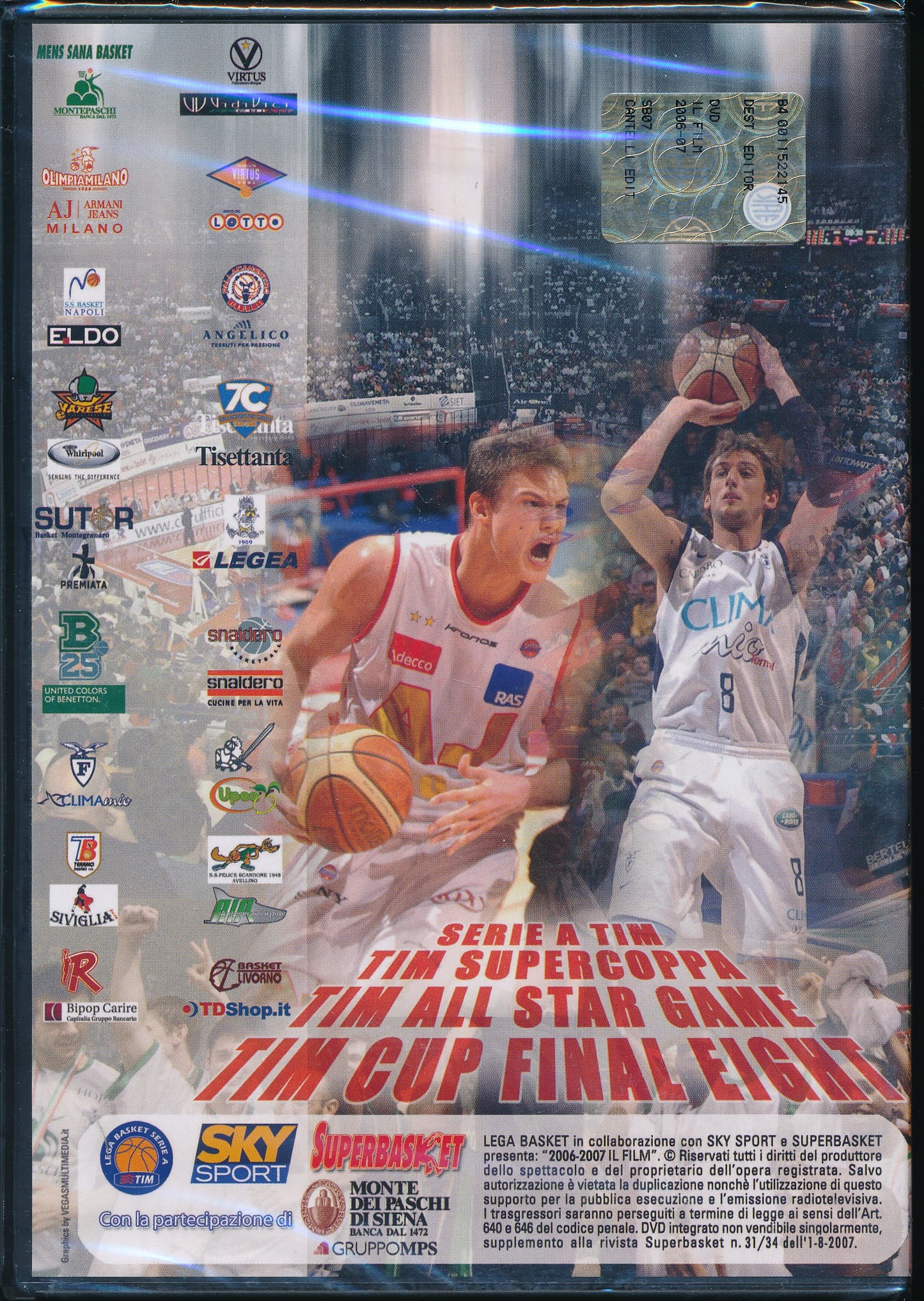 EBOND Superbasket 2006-2007 Il Film Serie A TIM,TIM Supercoppa,TIM all Star Game,TIM CUP DVD D041114