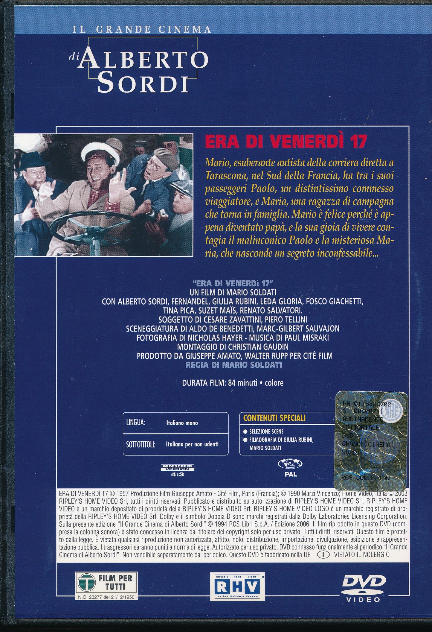 EBOND Era Di Venerdi' 17 - Il Grande Cinema di Alberto Sordi - Fabbri Editori DVD D084005