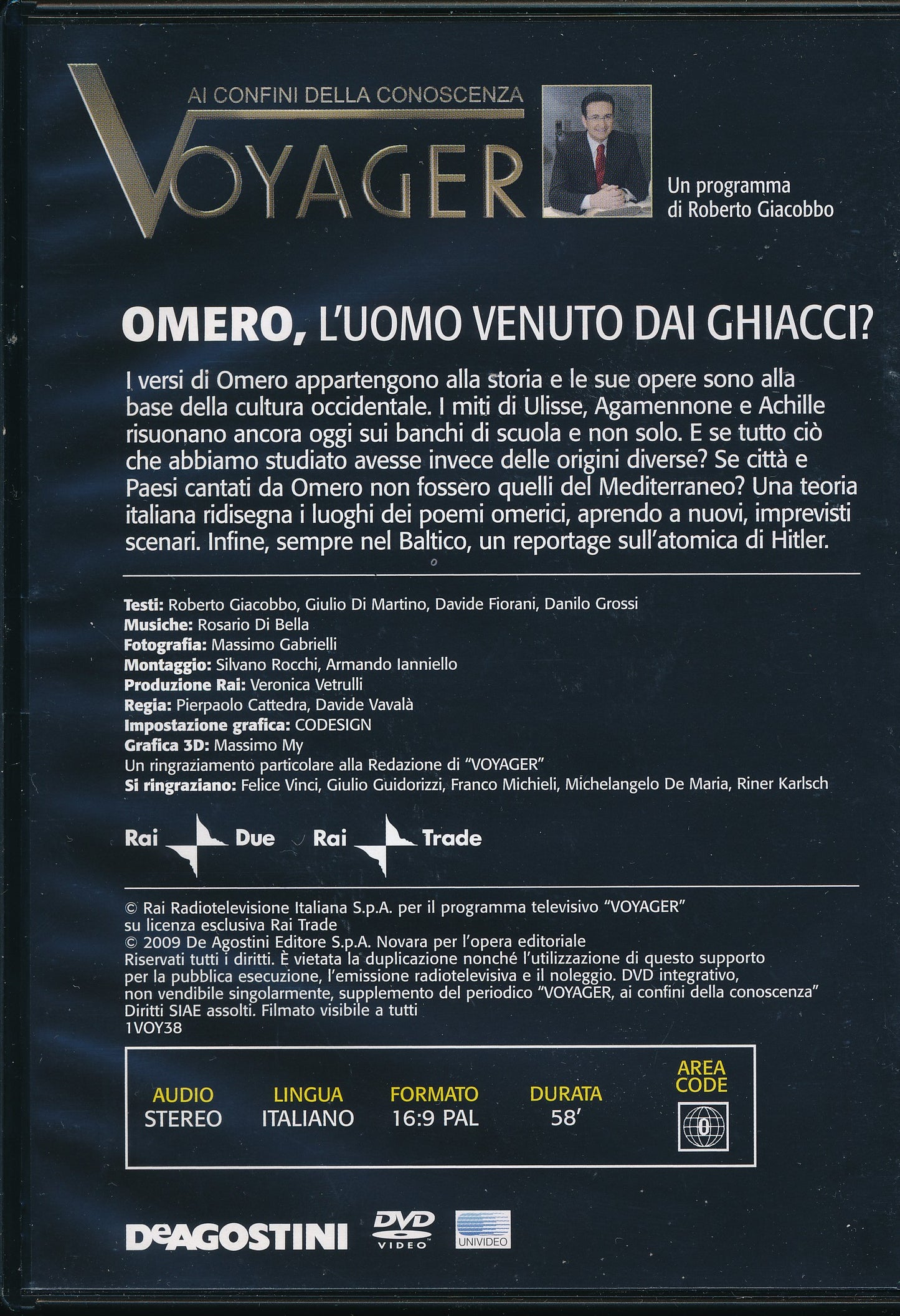 EBOND Omero L'uomo venuto dai ghiacci? - Voyager Ai confini della conoscenza n. 38 - DeAgostini DVD D098002