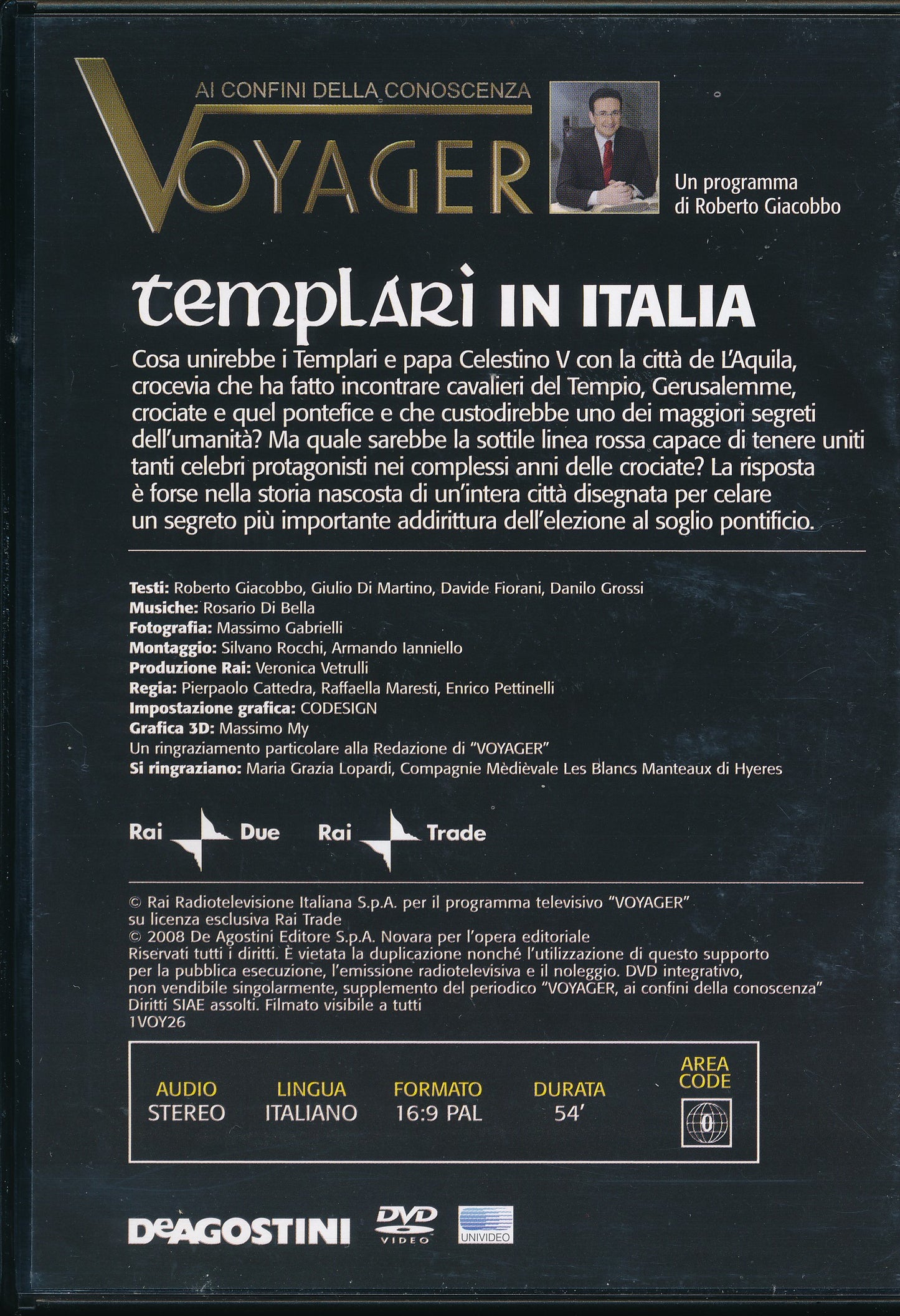 EBOND Templari in italia - Ai confini della conoscenza Voyager n.26 - DeAgostini DVD D101002