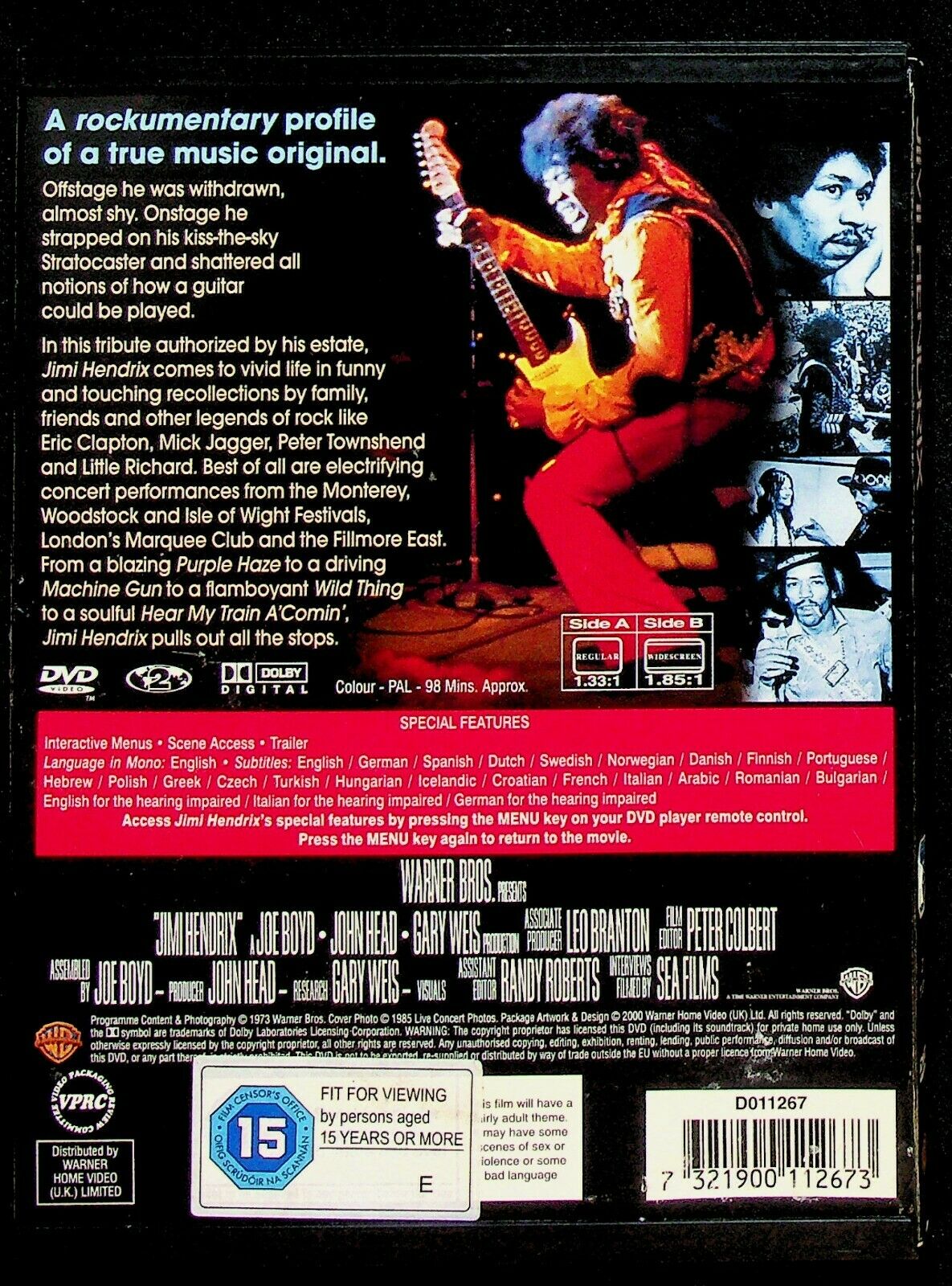 EBOND Jimi Hendrix Story Snapper D221008 DVD D221008