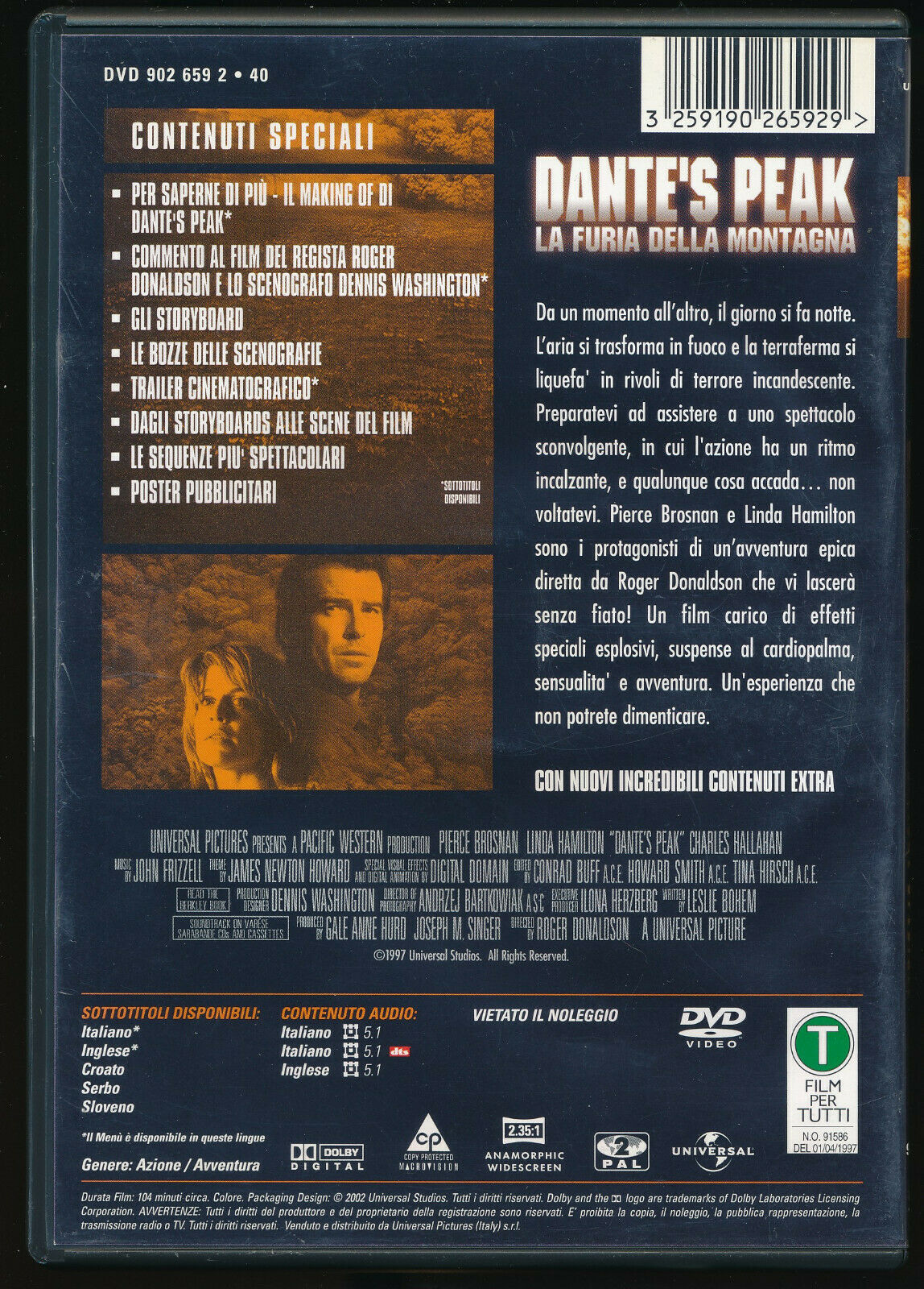 EBOND Dante's Peak La Furia Della Montagna DVD D268014