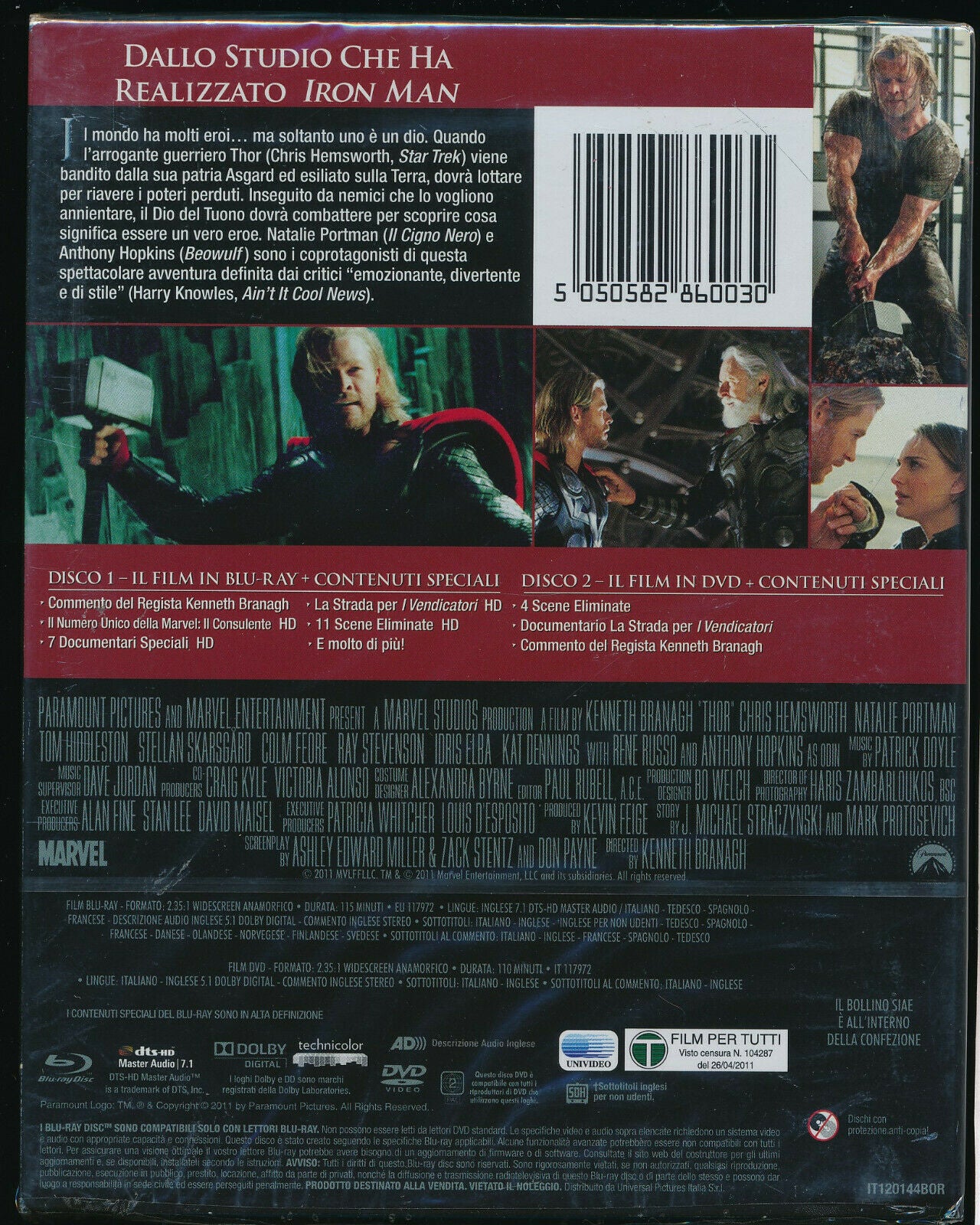 EBOND Thor DVD + BLURAY BLURAY BLURAY D271002