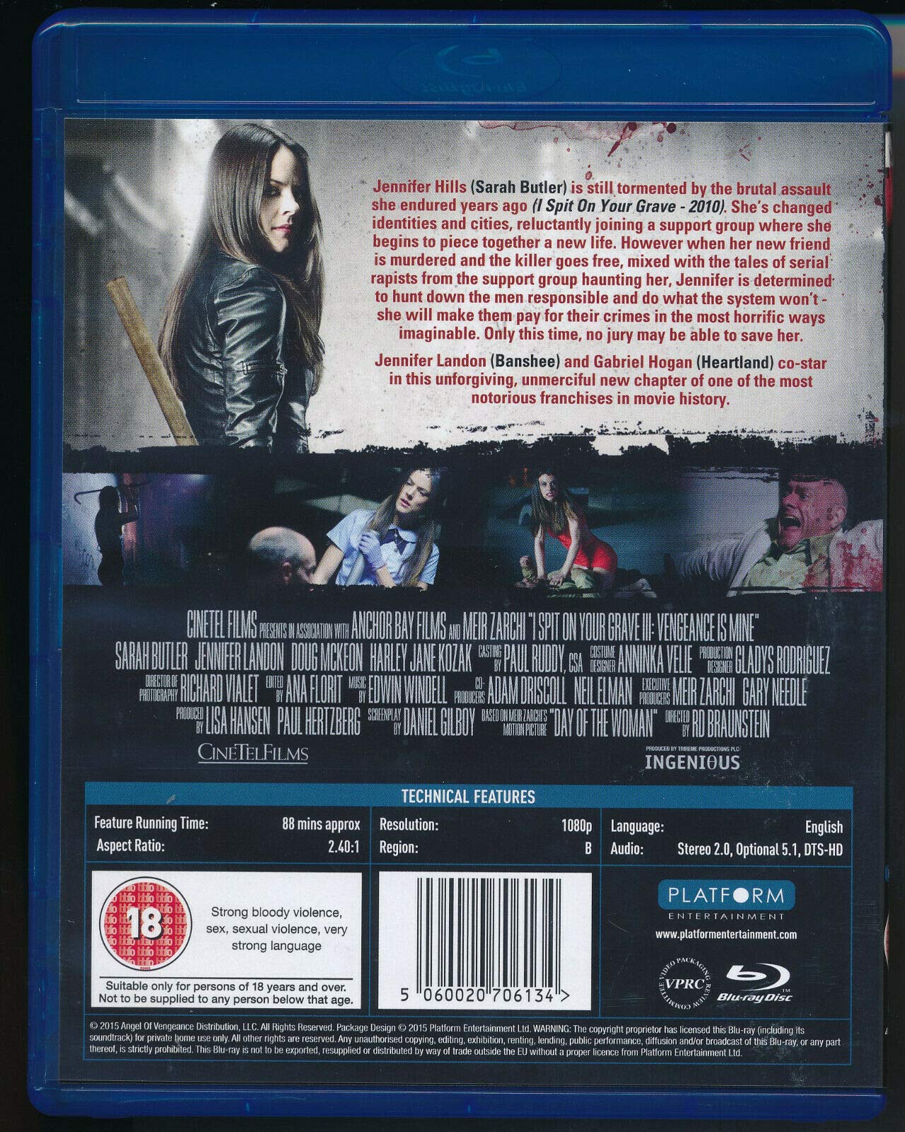 EBOND I Spit On Your Grave 3 Uk Edition BLURAY D324001
