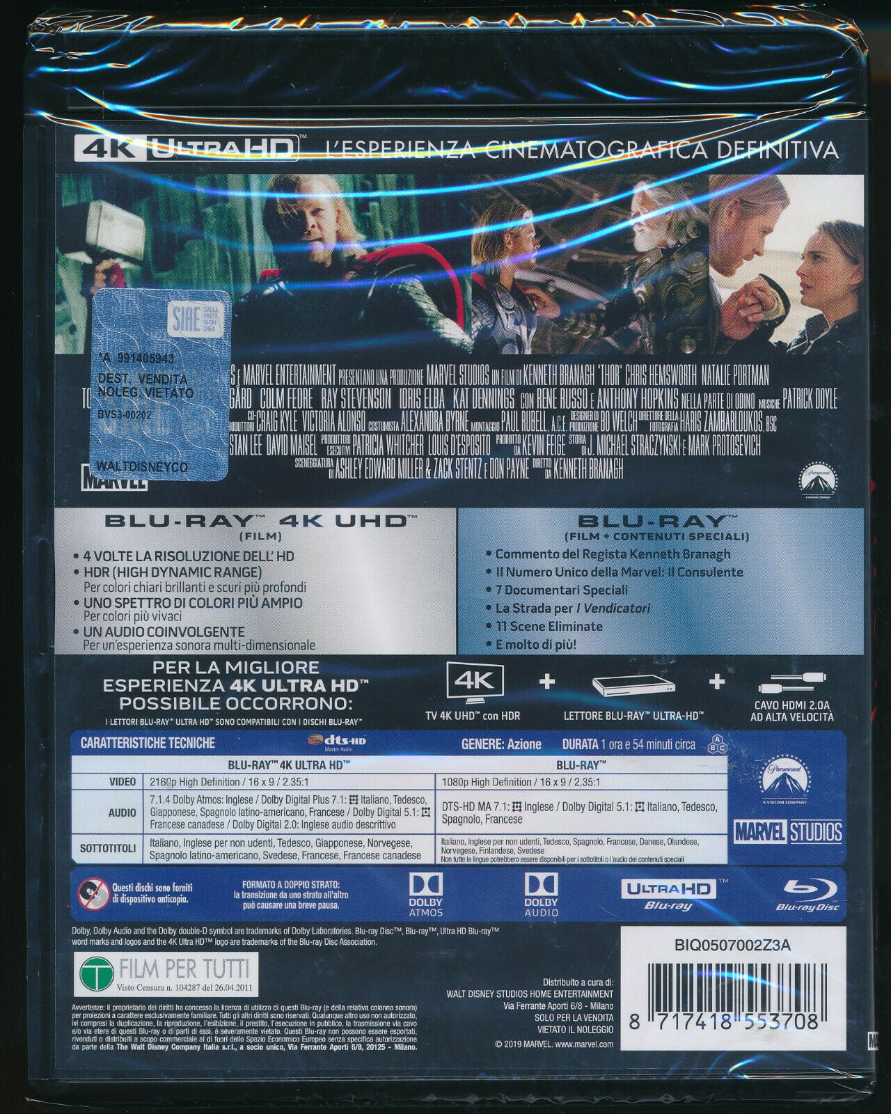 EBOND Thor 4k Ultra Hd + BLURAY D329006