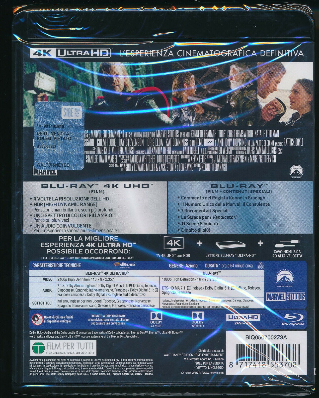 EBOND Thor 4k Ultra Hd + BLURAY D356007