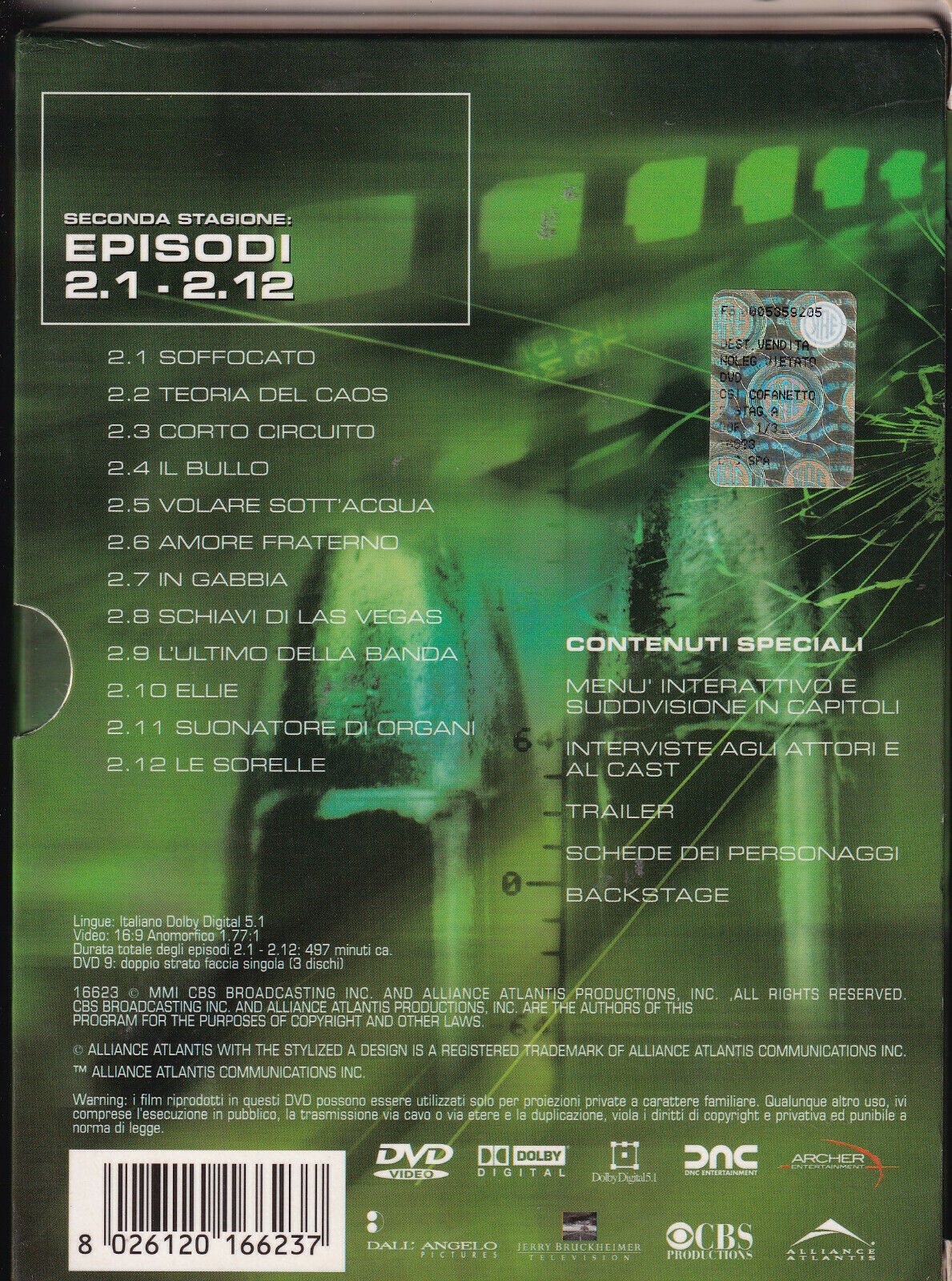 EBOND CSI Seconda Stagione Completa DVD D357001