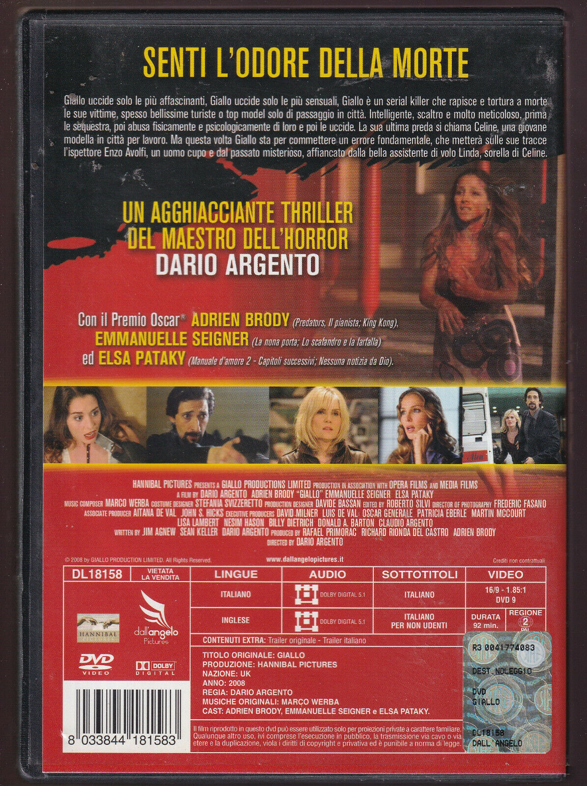 EBOND Giallo DVD Ex Noleggio D427006