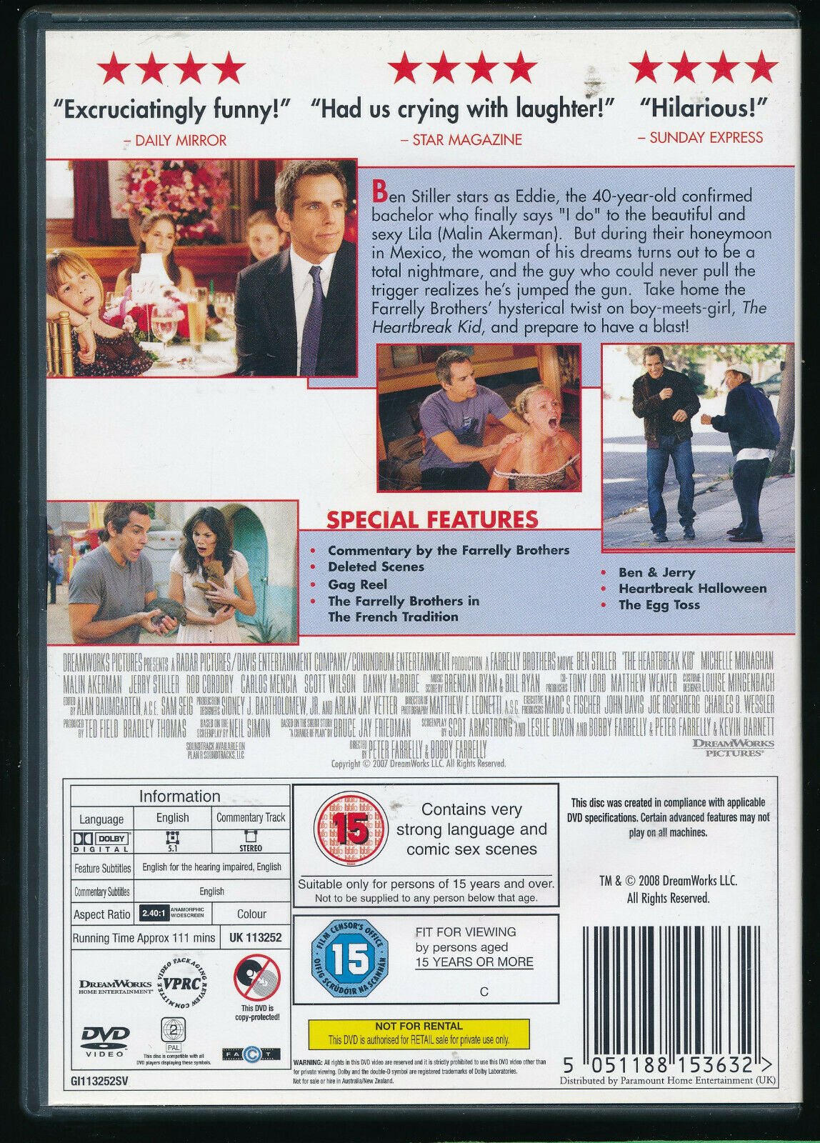 EBOND The Heartbreak Kid DVD Uk Edition D432002