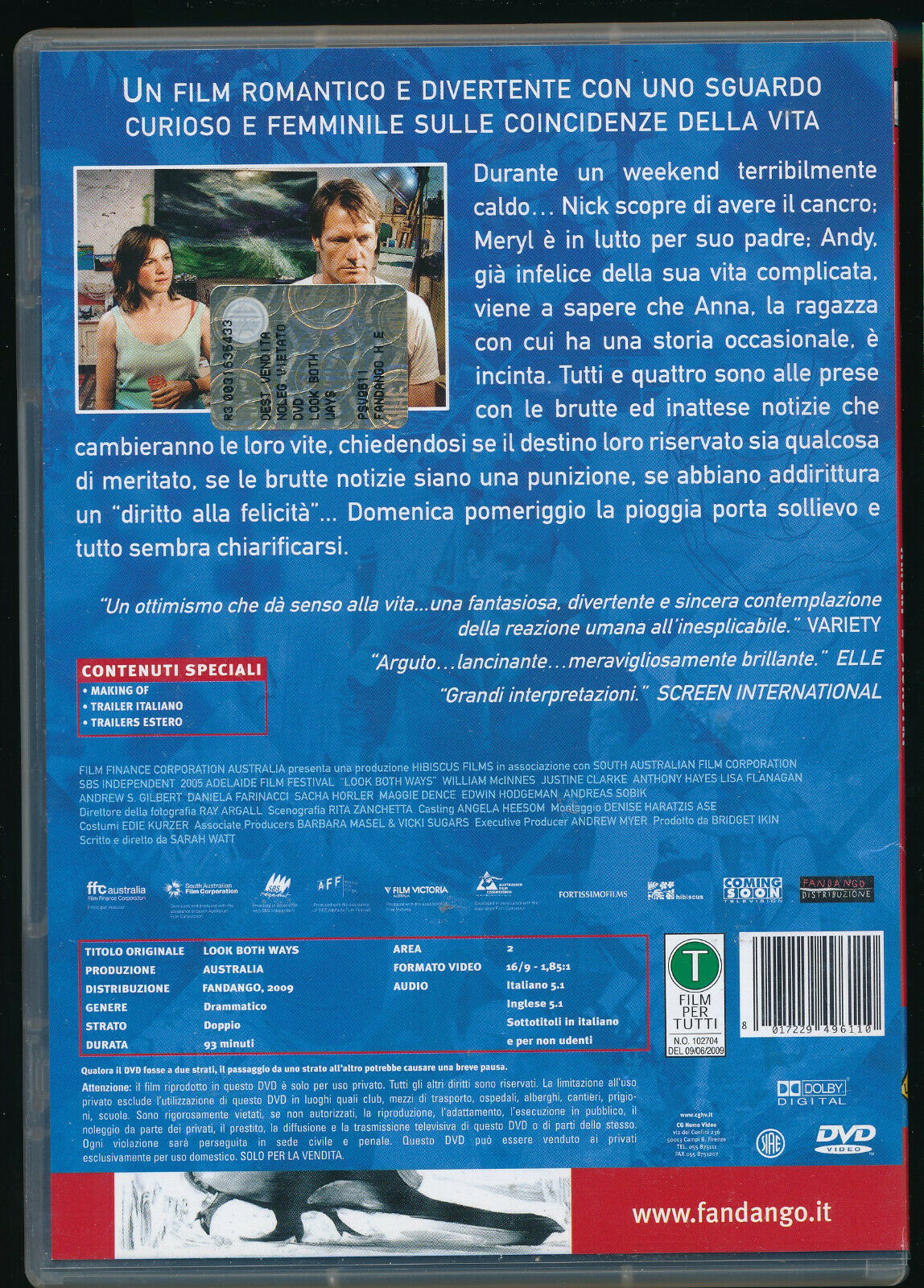 EBOND Look Both Ways. Amori e Disastri DVD D434012