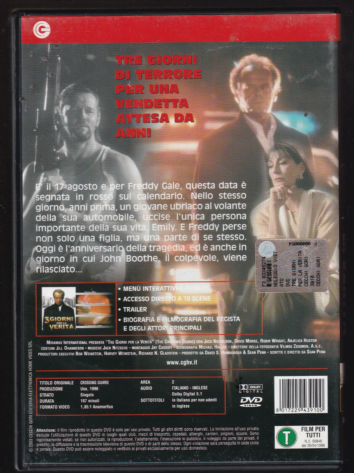 EBOND 3giorni Per La Verita DVD D441010