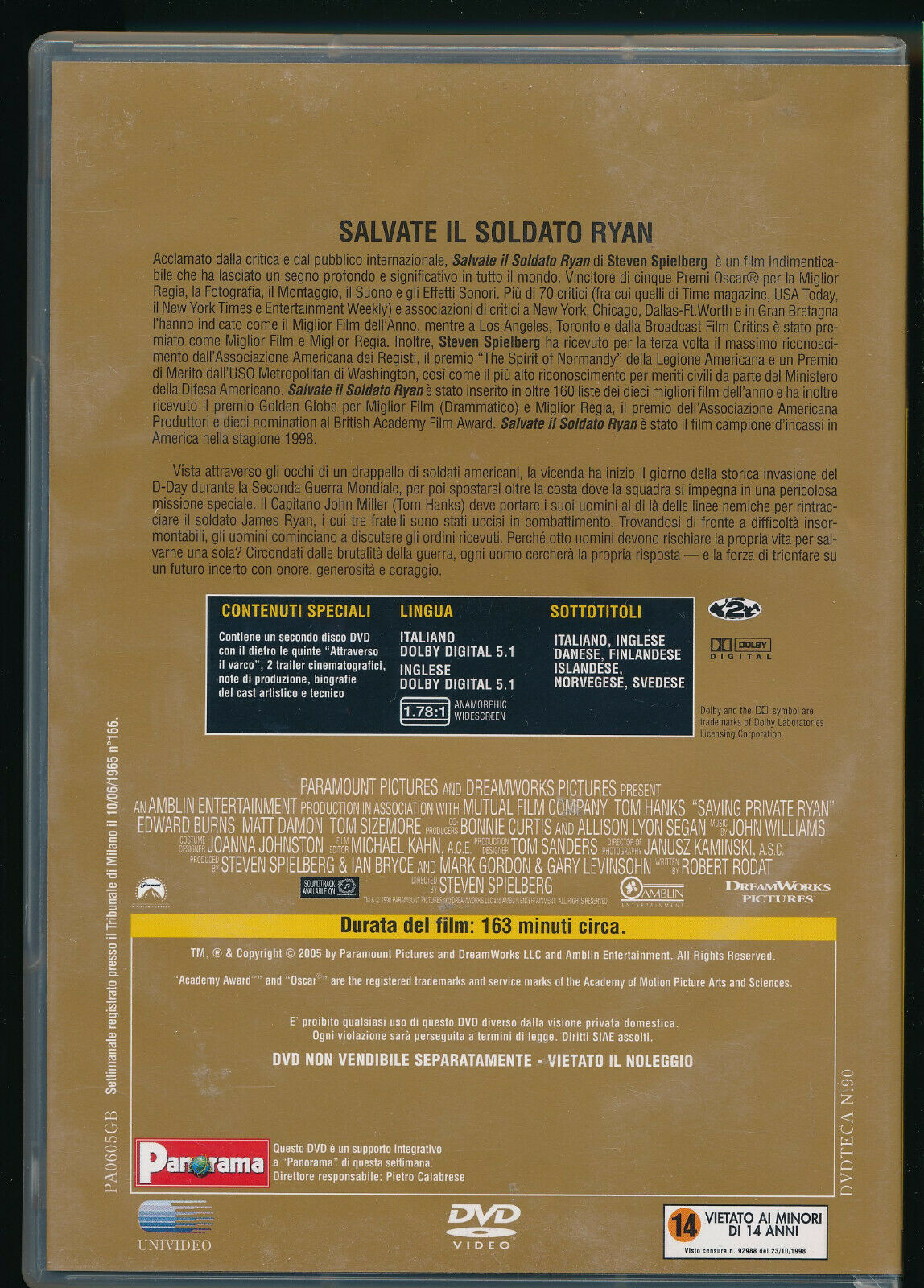 EBOND Salvate Il Soldato Ryan DVD Editoriale Le grandi Battaglie D447009